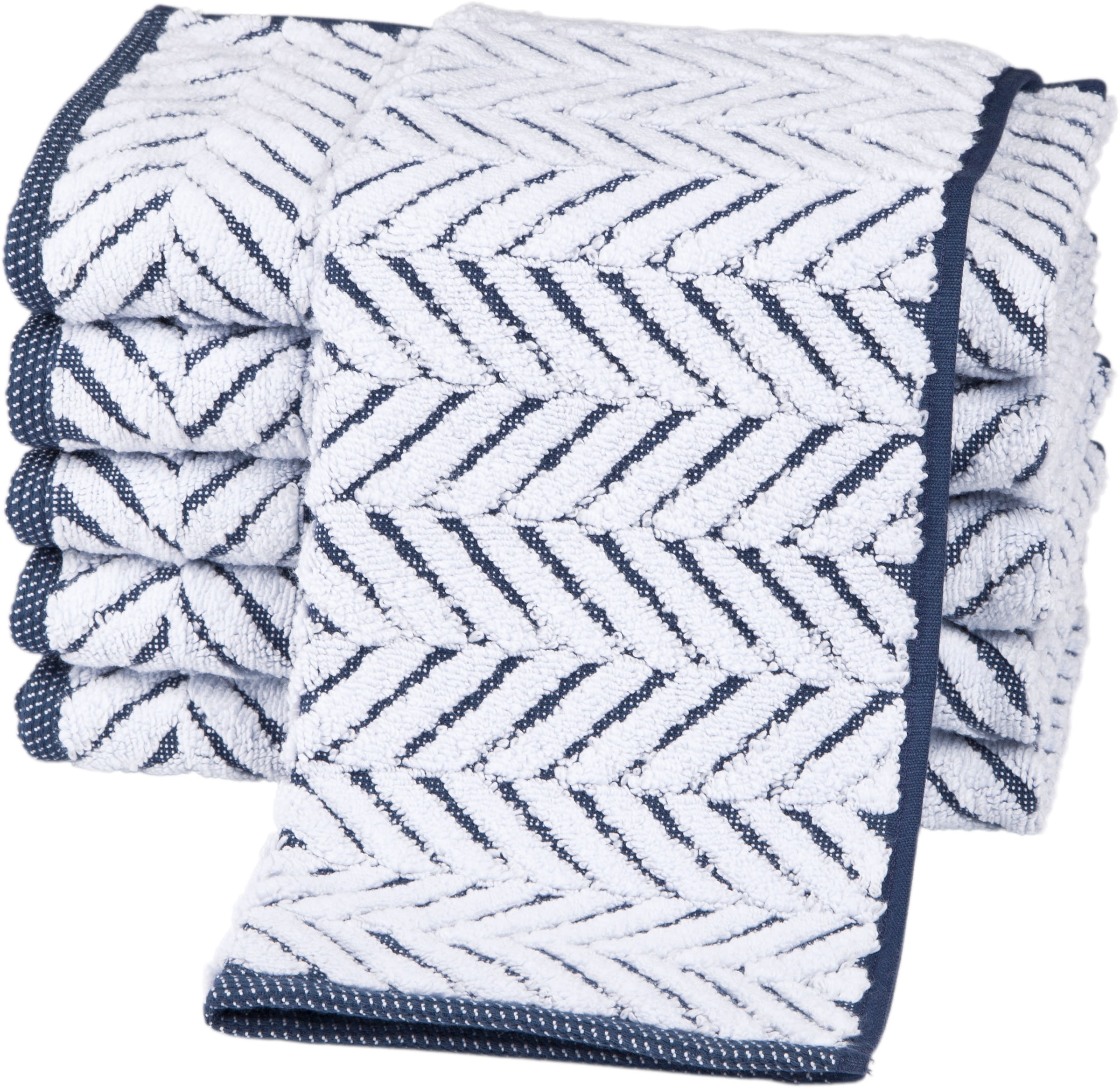 Gästehandtücher ROSS, B:30cm L:50cm, blau, Frottier, Obermaterial: 100% Baumwolle, Handtücher, "Sensual 9002", im Zopfmusterstil