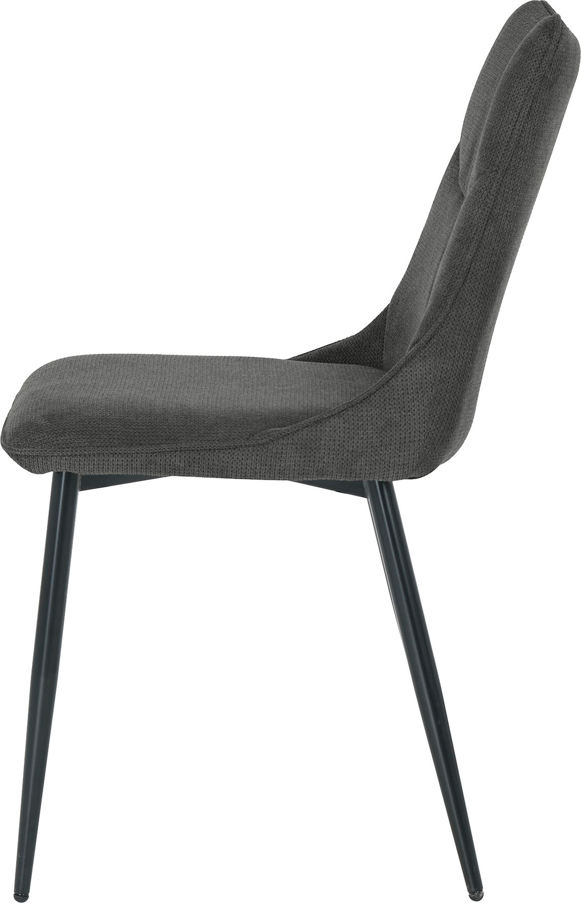 byLIVING Esszimmerstuhl »Carlo (2er-Set)«, (Set), Gestell Metall schwarz, Küchenstuhl, Webstoffbezug, diverse Farben