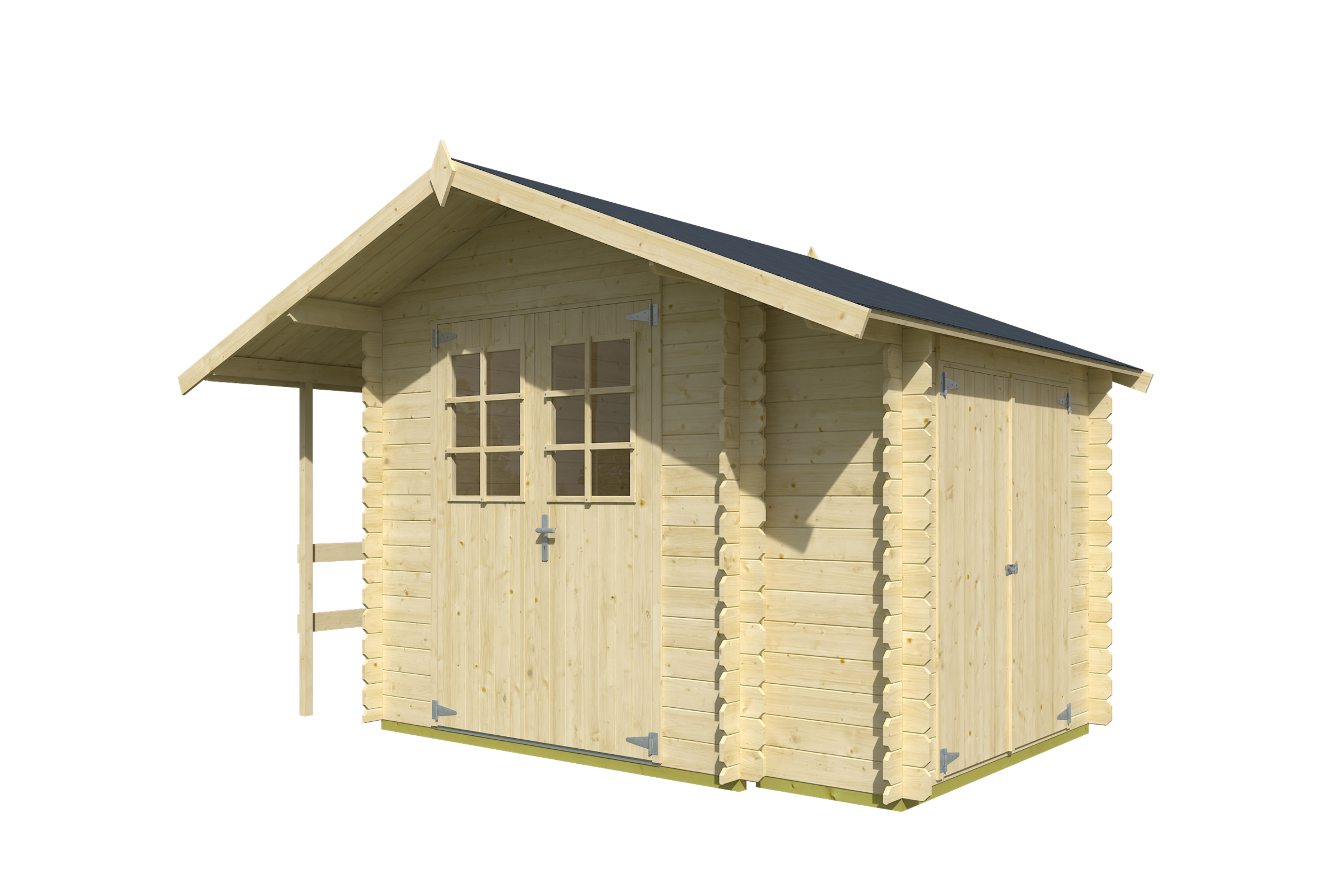 Nordic Holz Gartenhaus »Vilano 1«, mit 3 getrennten Bereiche