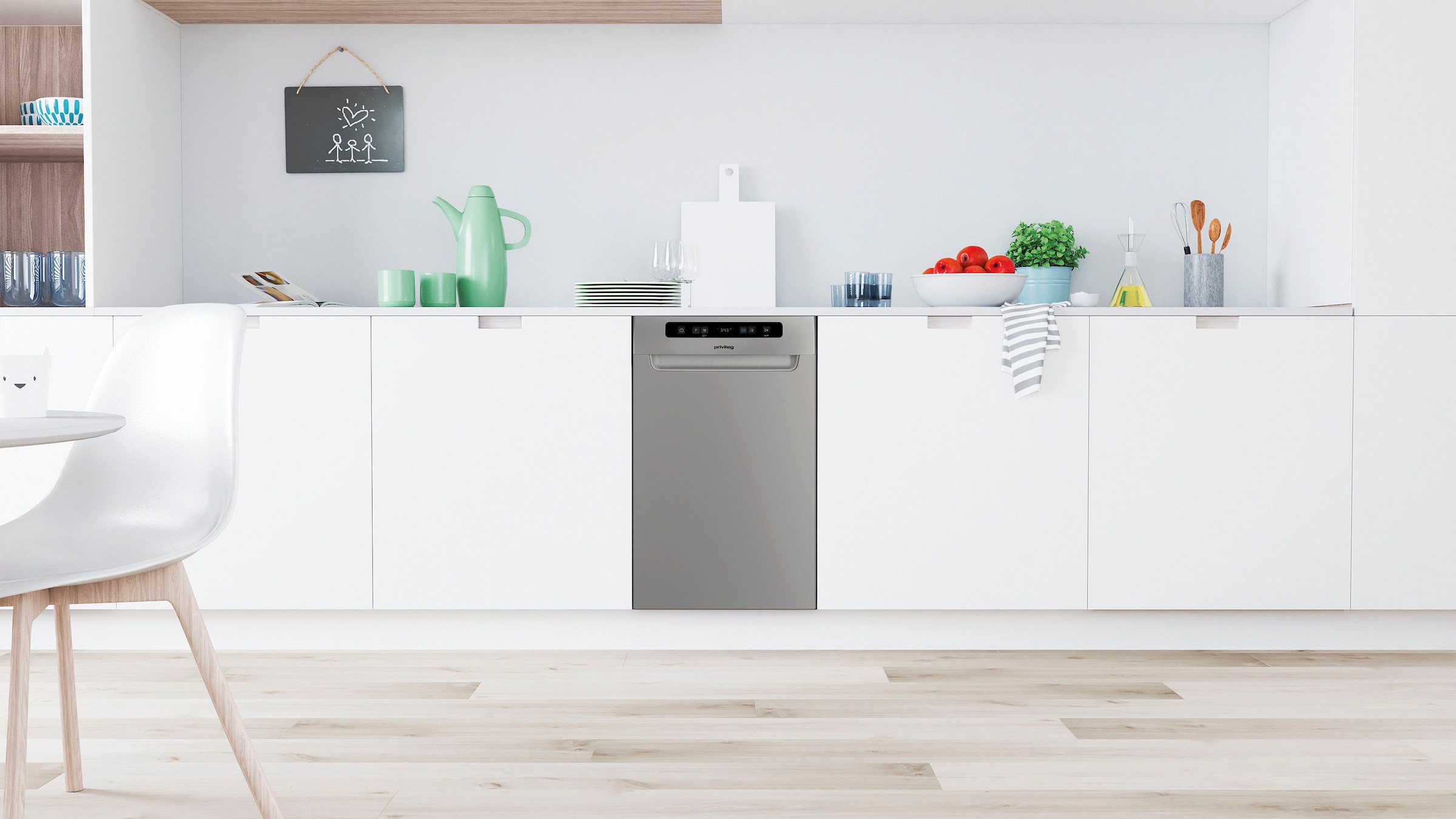 Privileg Unterbaugeschirrspüler »PV2UC10BS7A0S«, 10 Maßgedecke, Auto Door - automatisches Türöffnungssystem (abschaltbar)