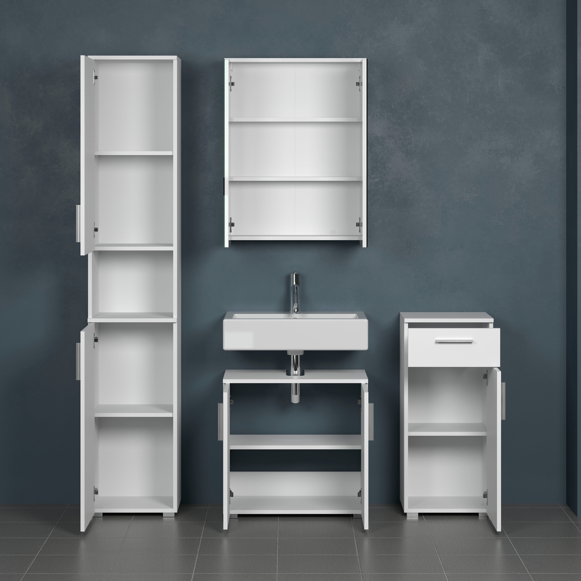 welltime Badezimmer-Set »Prag« Set, 4 Stk. tlg.