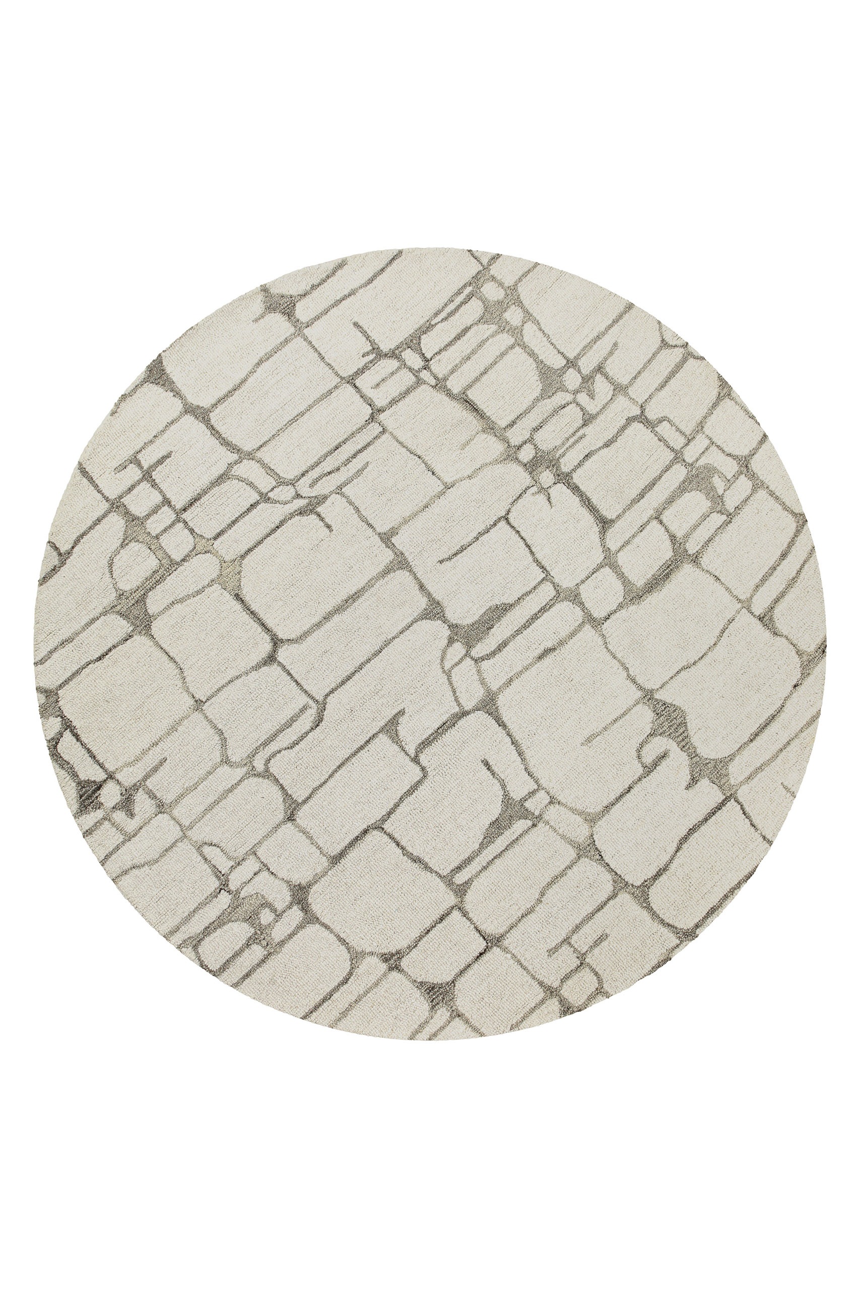 Wecon home Wollteppich »Hamptons TWELVE«, rund, 10 mm Höhe, Schurwolle, Kurzflor, Wohnzimmer, elegant, geometrisches Design