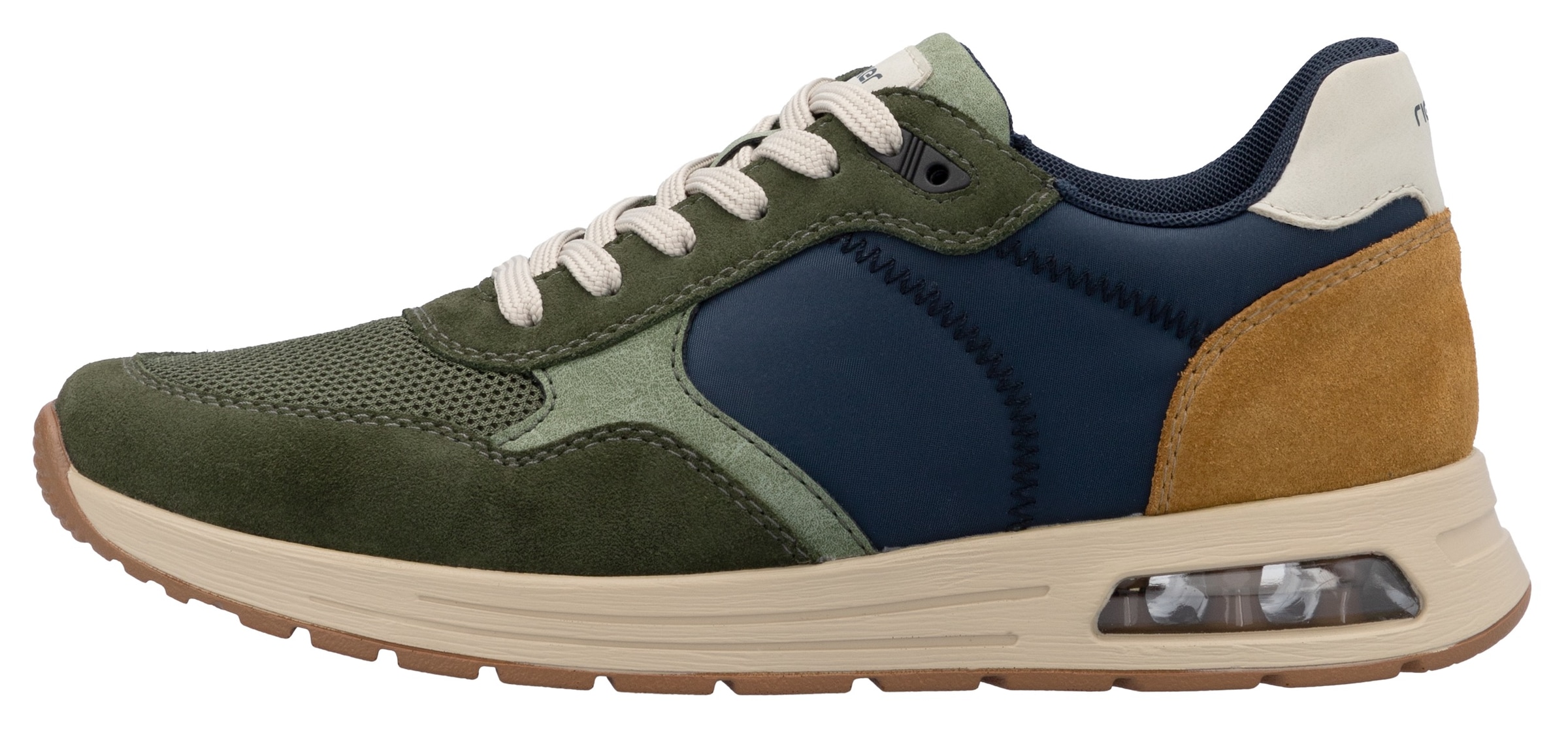 Rieker Sneaker, Schnürschuh, Halbschuh, Freizeitschuh mit gepolstertem Schaftrand