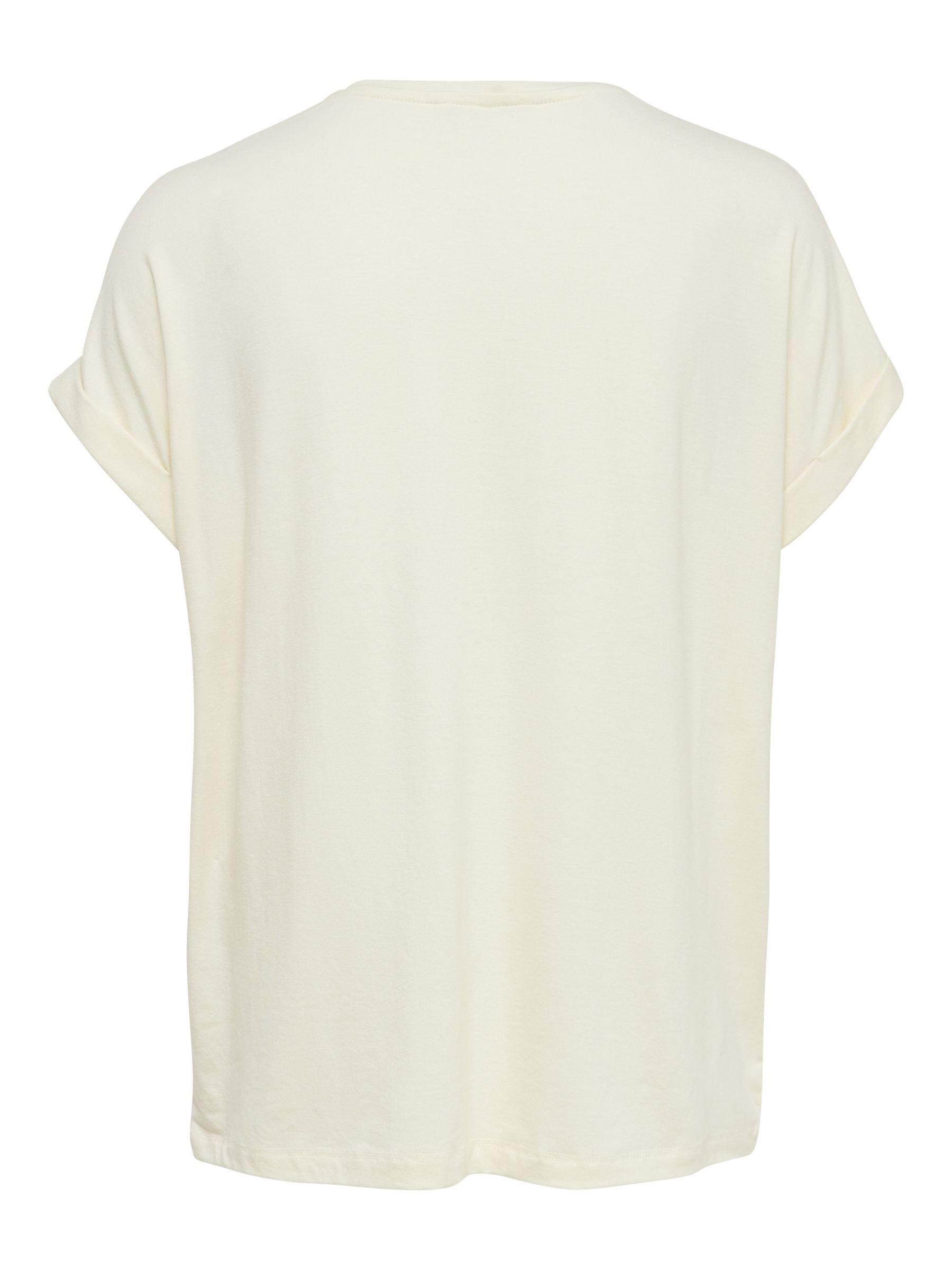ONLY T-Shirt »ONLMOSTER – Kurzarmshirt mit Aufschlag und klassischem Look«, unifarben, casual, regular fit, Viskosemischung, Rundhals