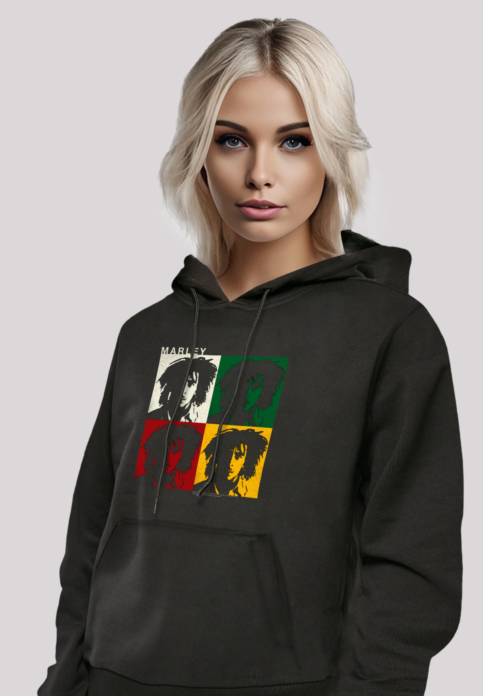 F4NT4STIC Kapuzenpullover »Bob Marley Reggae Music Colour Blocks«, Premium Qualität, Band, Logo