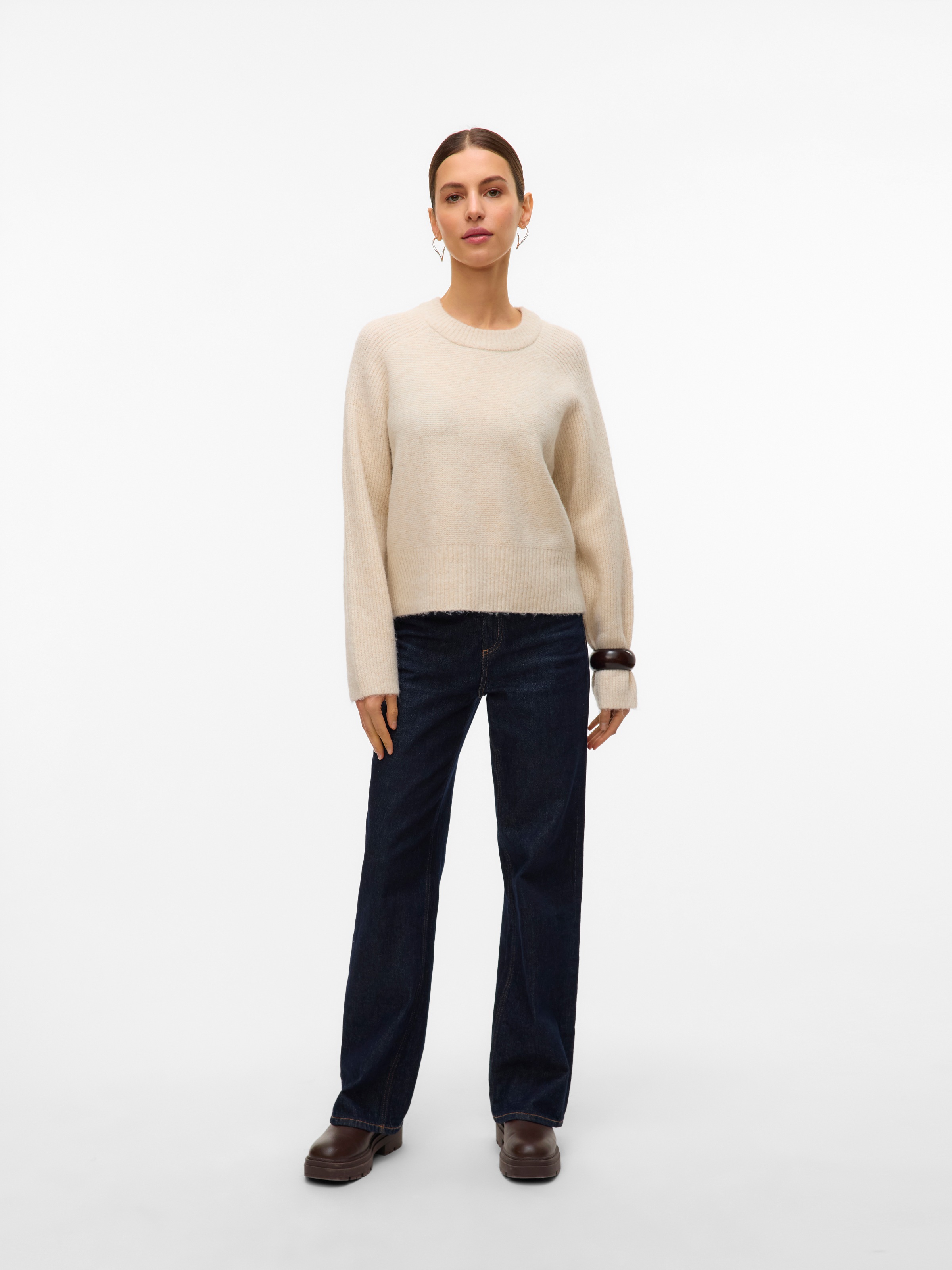 Vero Moda Strickpullover »VMBANG LS O-NECK PULLOVER BOO«