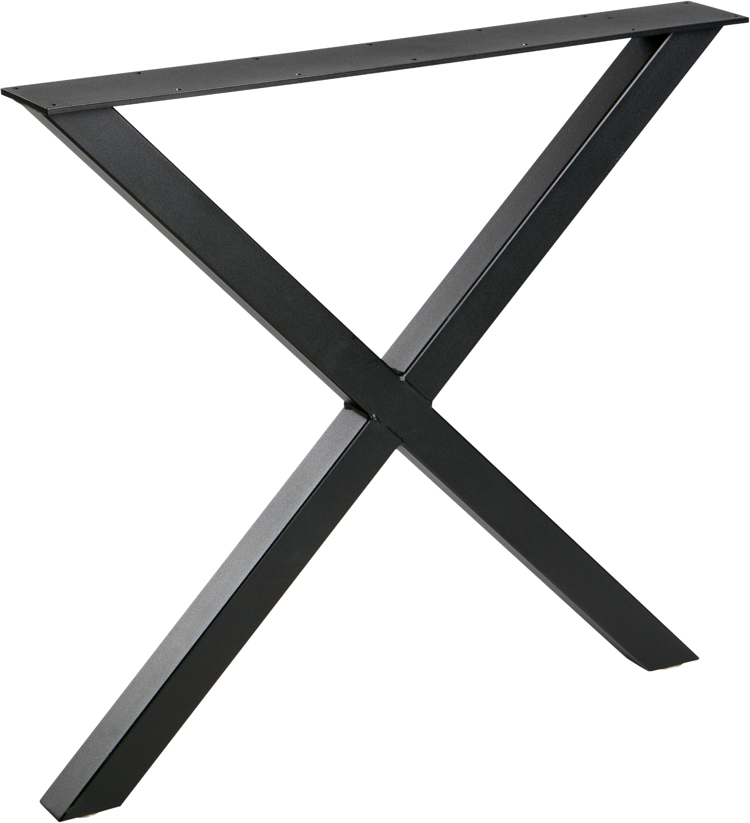 WOOOD Tischbein "Tablo X-Form aus Metall mit Pulverbeschichtung B 79 x T 10 x H 72 cm" X-Form-Gestell, Tragkraft 50 kg, einfach zu montieren