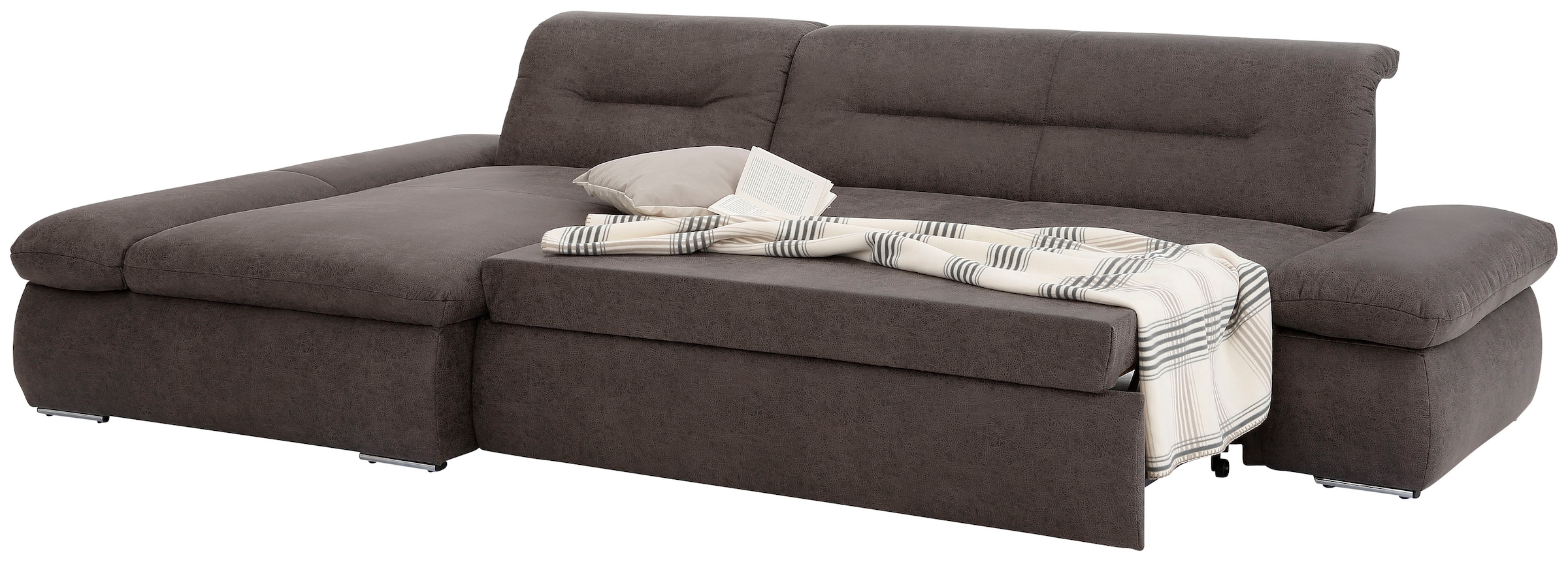 INOSIGN Ecksofa »Avesa L-Form«, Wahlweise mit Armteilvertsellung und Bettfunktion, B/T/H: 300/172/80cm