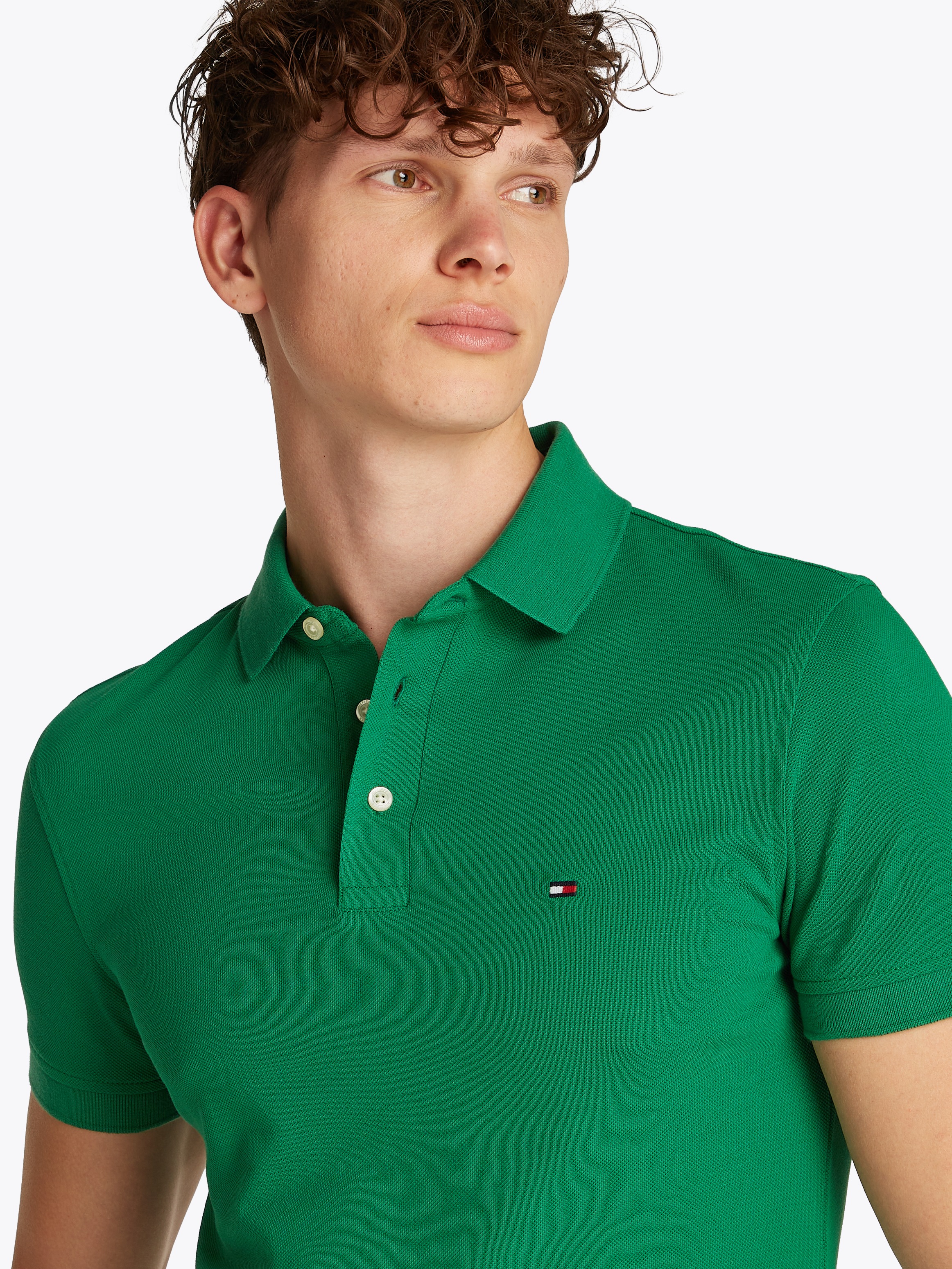 Tommy Hilfiger Poloshirt »1985 SLIM POLO«, aus leicht strukturiertem Piqué-Material