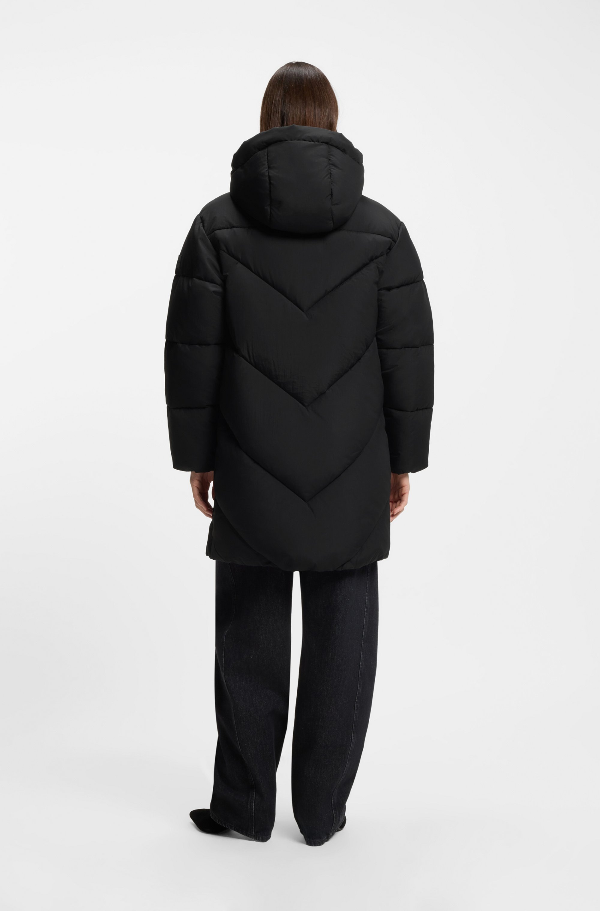 BOSS ORANGE Steppmantel "Piapolly Premium Damenmode" mit Kapuze, Chevron-St günstig online kaufen