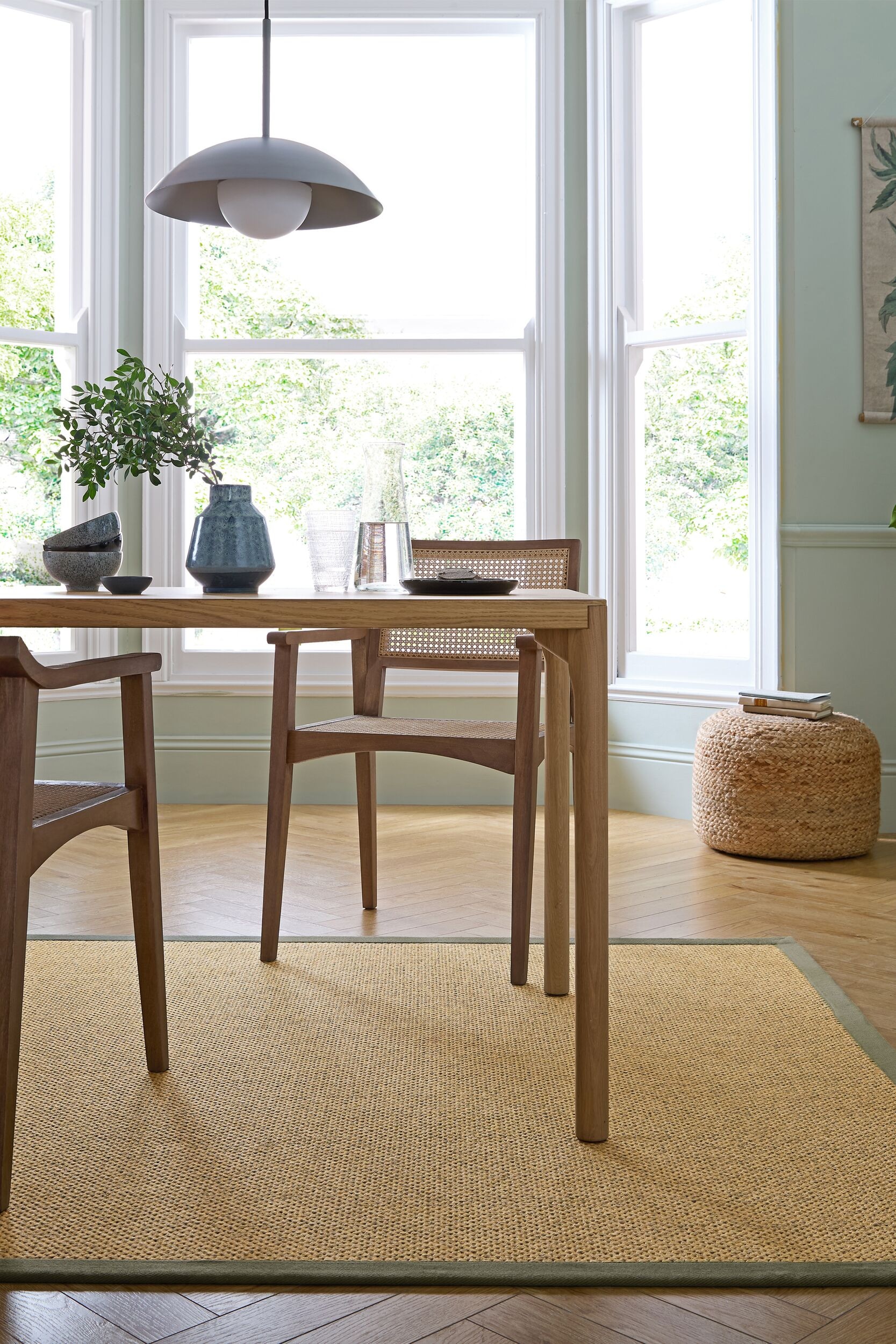 FLAIR RUGS Teppich »Sisal Look«, rechteckig, 6 mm Höhe, Sisal Look Border Indoor Outdoor Bodenläufer Teppich