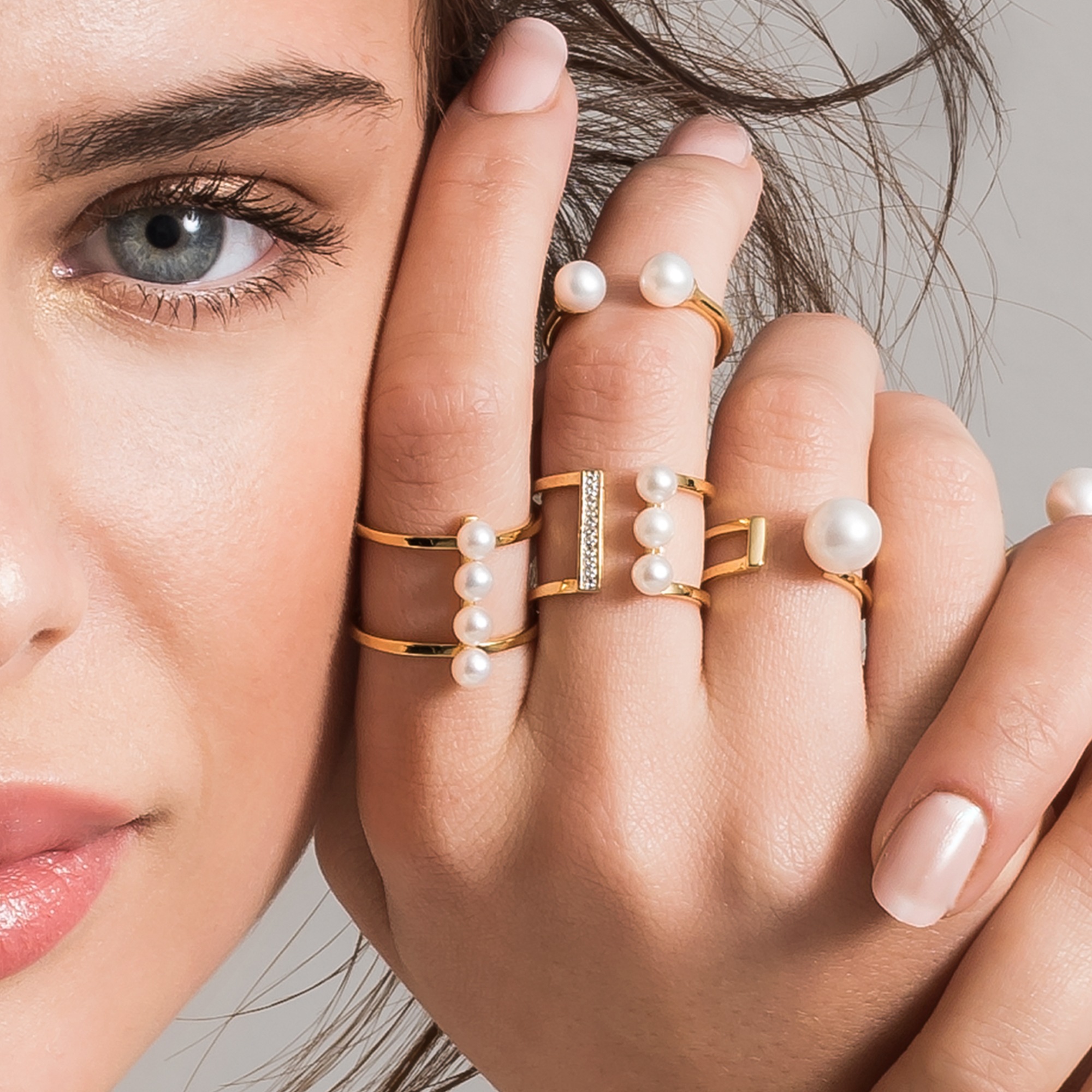 CAÏ Fingerring »925-/ Sterling Silber rhodiniert Perlen« online kaufen |  BAUR