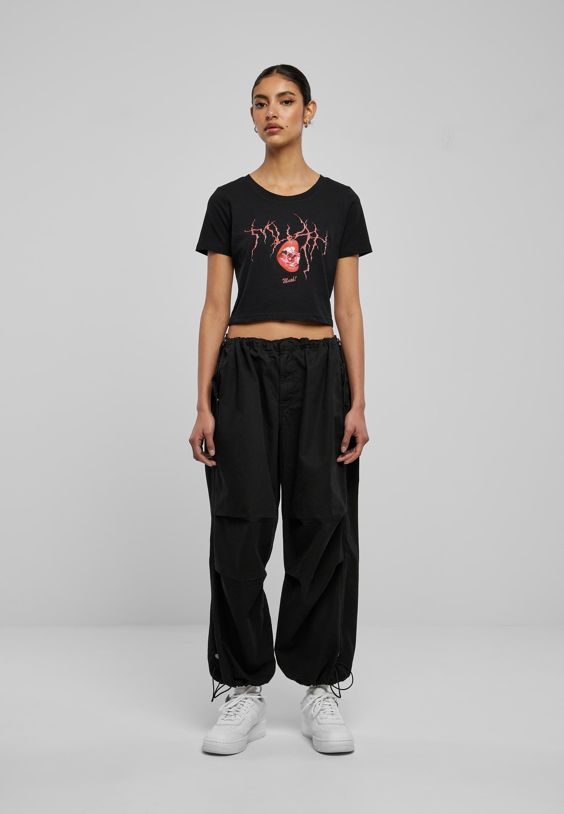Miss Tee T-Shirt »Miss Tee Damen Muah Cropped Tee«, (1 tlg.)
