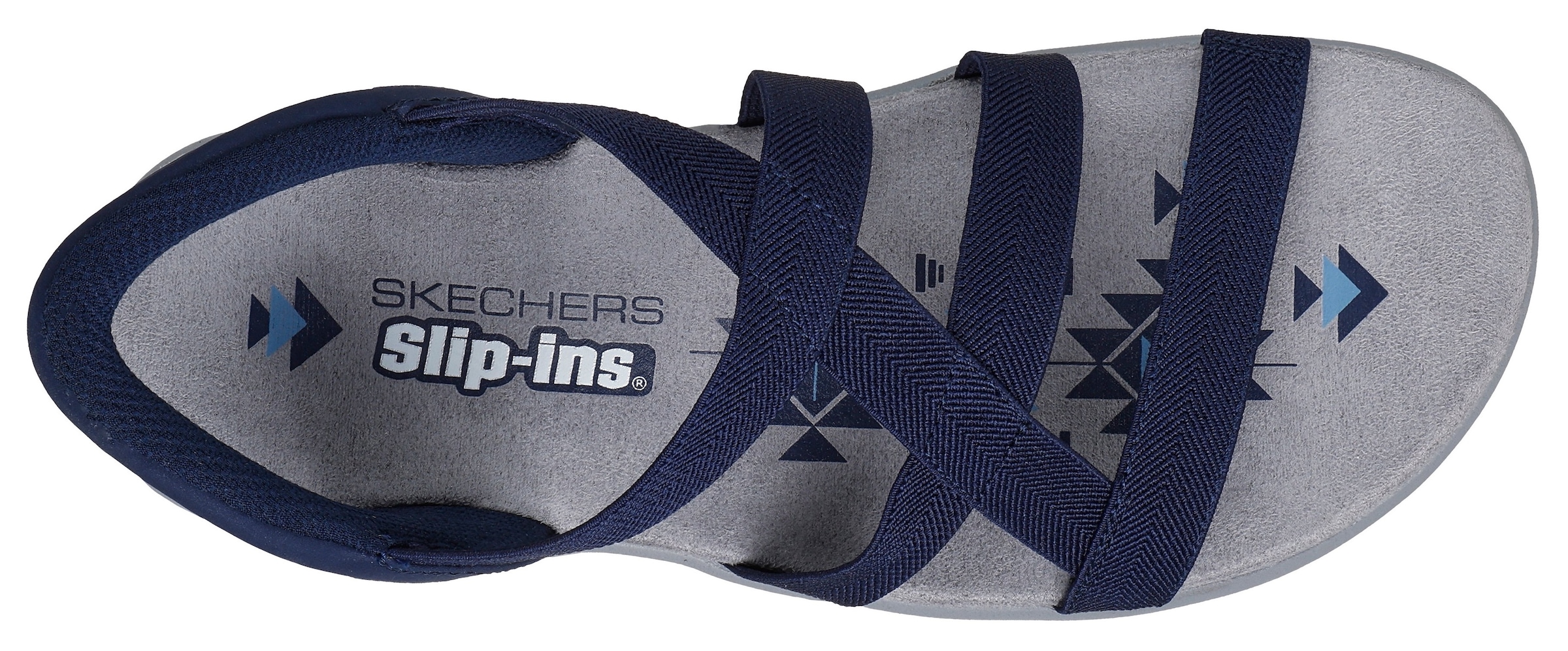 Skechers Sandale »REGGAE SLIM-STRETCH FLEX«, Flats, Trekking Sandale mit Slip-ins Funktion