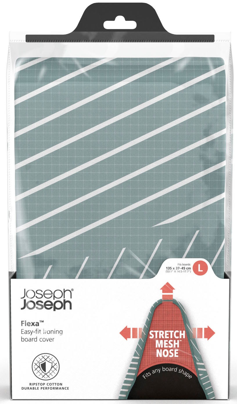 Joseph Joseph Ersatz-Bügelbrettbezug »Flexa Lineares Grau«, (1 tlg.), strapazierfähige, reißfeste Oberschicht. weiche Schaumstoffunterlage