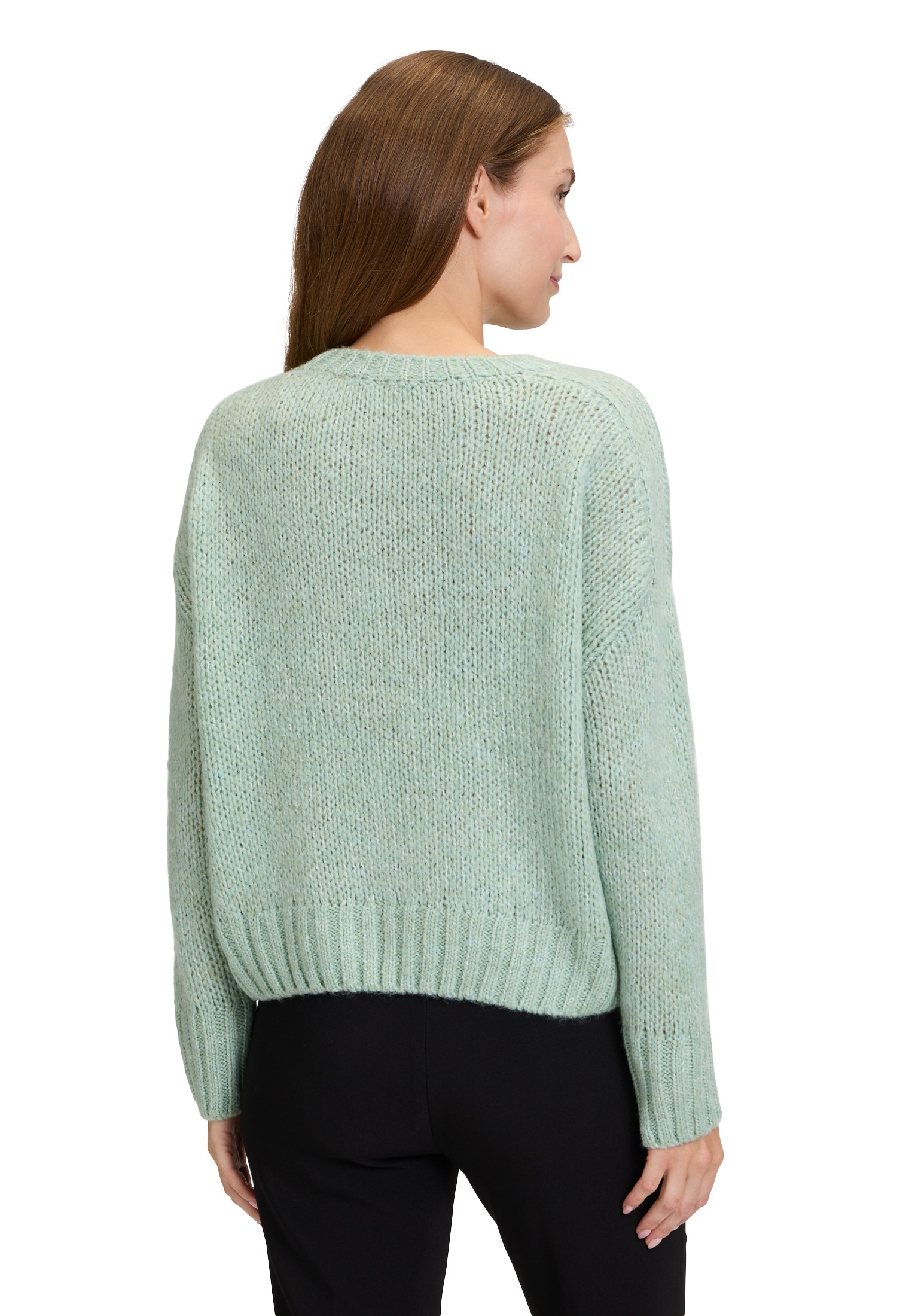 Cartoon Strickpullover »Cartoon Basic-Pullover mit Rundhalsausschnitt«, (1 tlg.), Rippbündchen