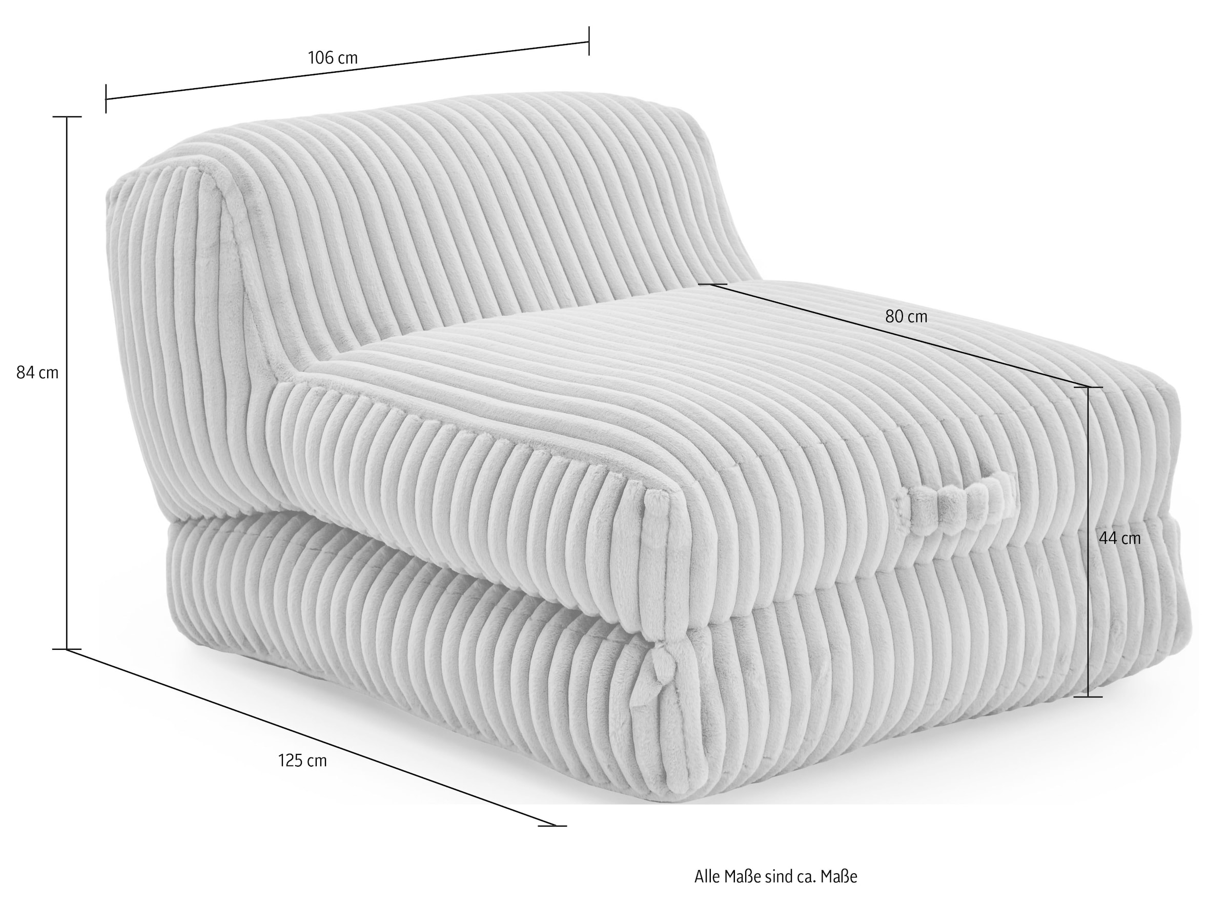 INOSIGN XXL-Sessel, | Schlaffunktion und Pouf-Funktion in Loungesessel BAUR Megacord, Größen, 2
