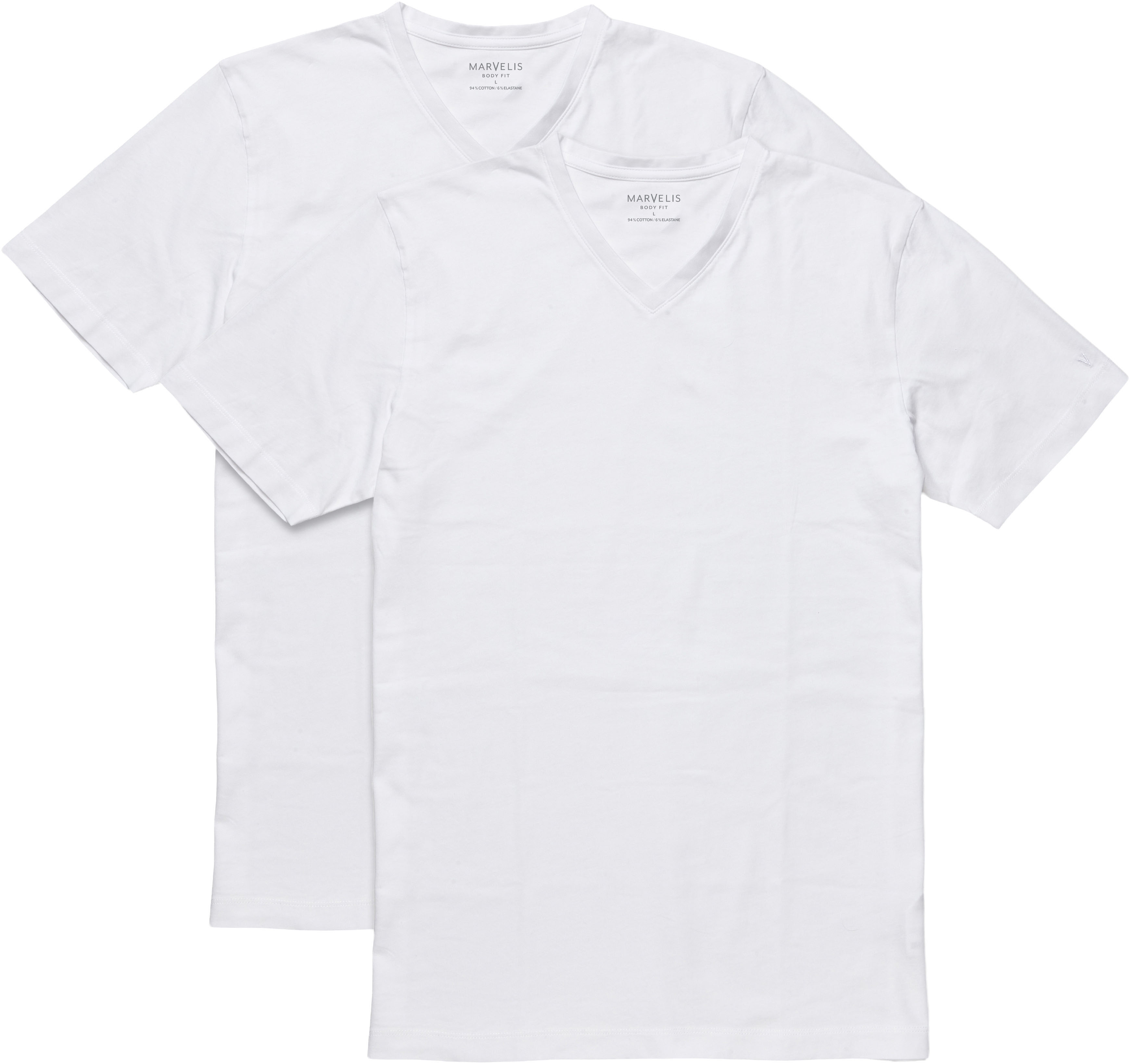 MARVELIS V-Shirt 2 body fit, Doppelpack