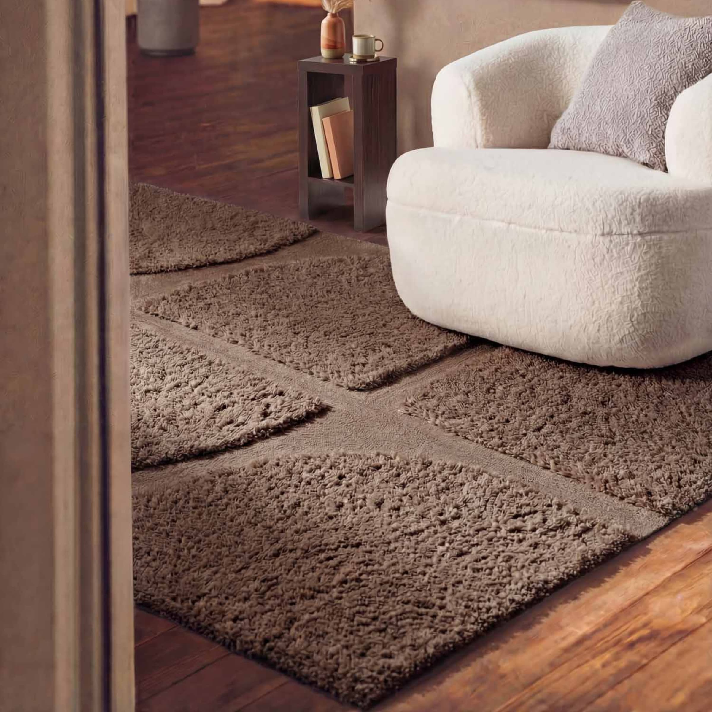 Ted Baker Hochflor-Teppich »Jasper« rechteckig 25 mm Höhe Hoch-Tief-Struktur,Weich, Shaggy, Modern, Wohnzimmer, Schlafzimmer