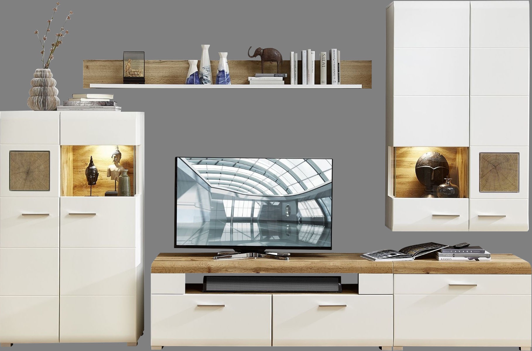 Thumbnail - Innostyle Wohnwand "FUN PLUS" 5 Stk. tlg. inkl. LED-Beleuchtung