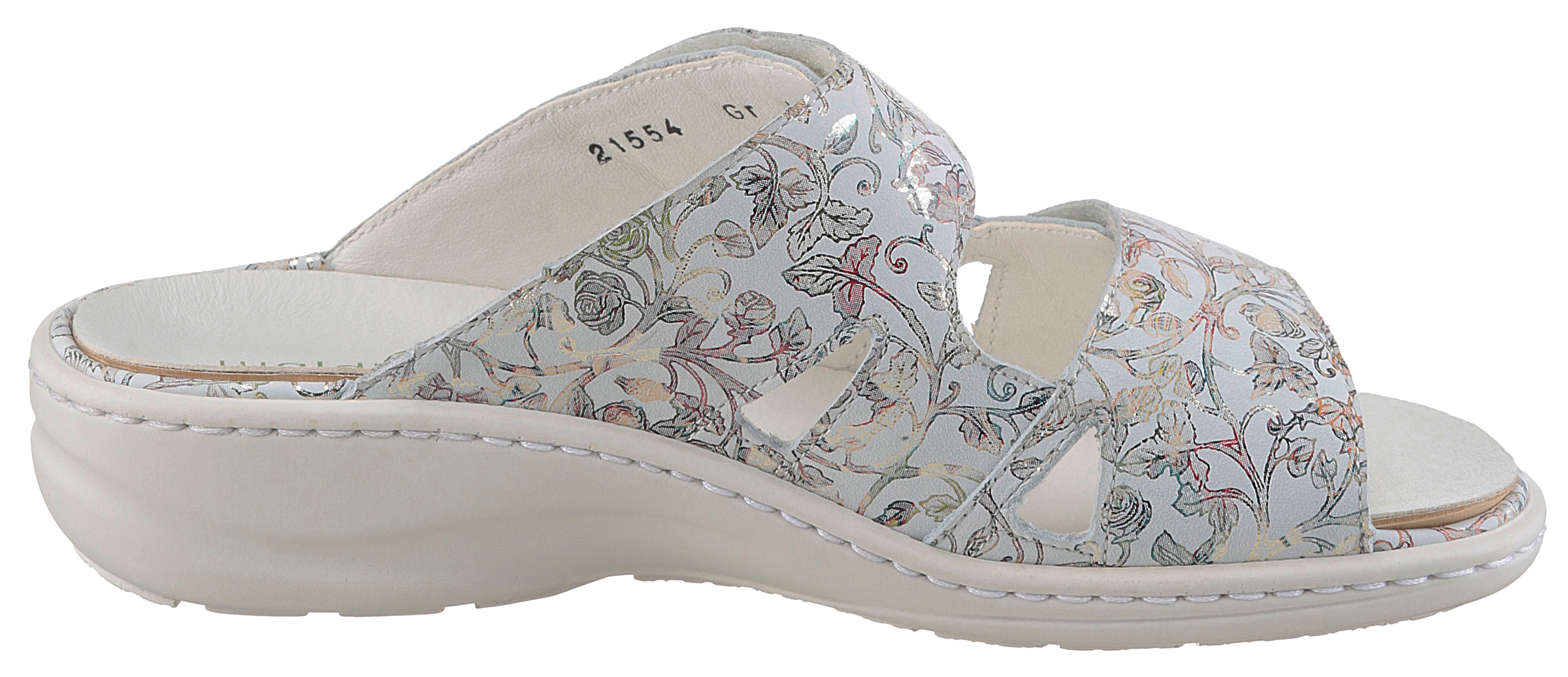 Waldläufer Pantolette »HERIA«, Sommerschuh, Komfortschuh, Hausschuh in Weite H, mit Klettverschlüsse