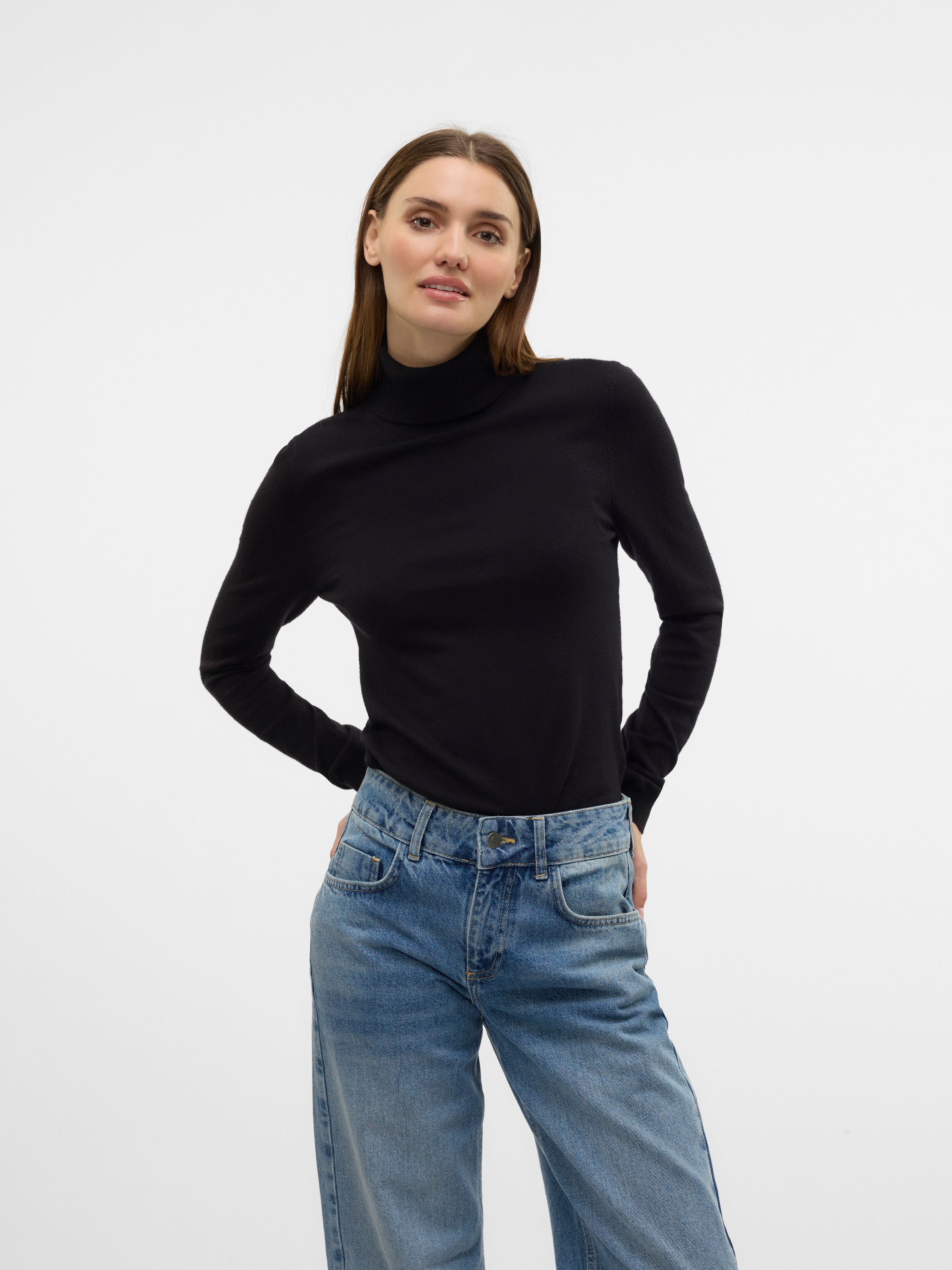 Vero Moda Rollkragenpullover "VMHAPPINESS LS ROLLNK PULLOVE GA BOO REP" günstig online kaufen