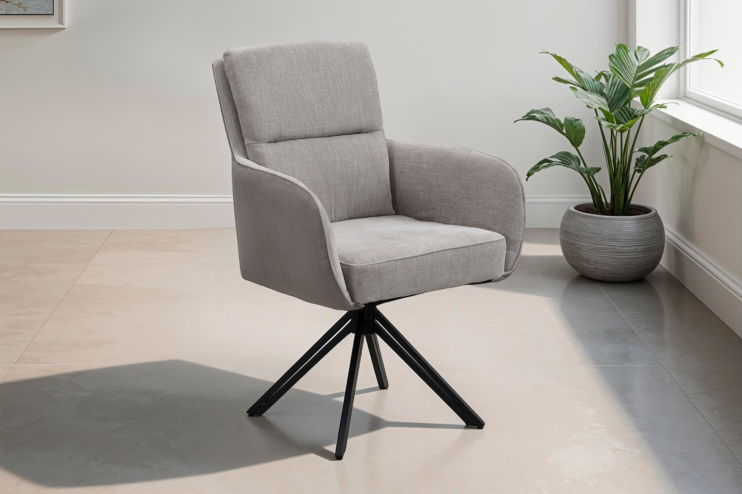 byLIVING Esszimmerstuhl "Tino" (Set) 2 Stk. Microfaser  Webstoff 360 Grad d günstig online kaufen