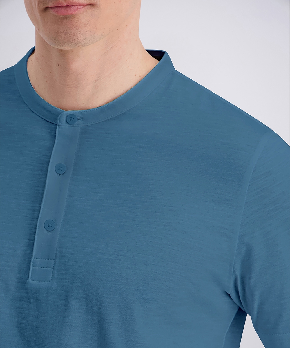 Pierre Cardin Henleyshirt »Henley uni slub yarn« aus Slub Yarn Qualität