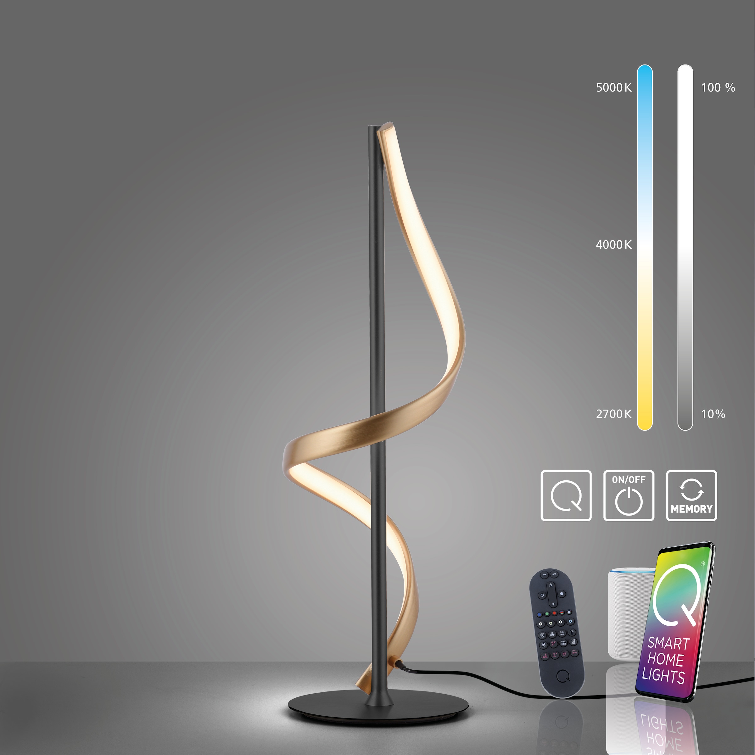 Neuhaus Q SMART HOME LIGHTS LED Tischleuchte »Q-SWING« LED-Board 1 Stk. warmweiß - kaltweiß