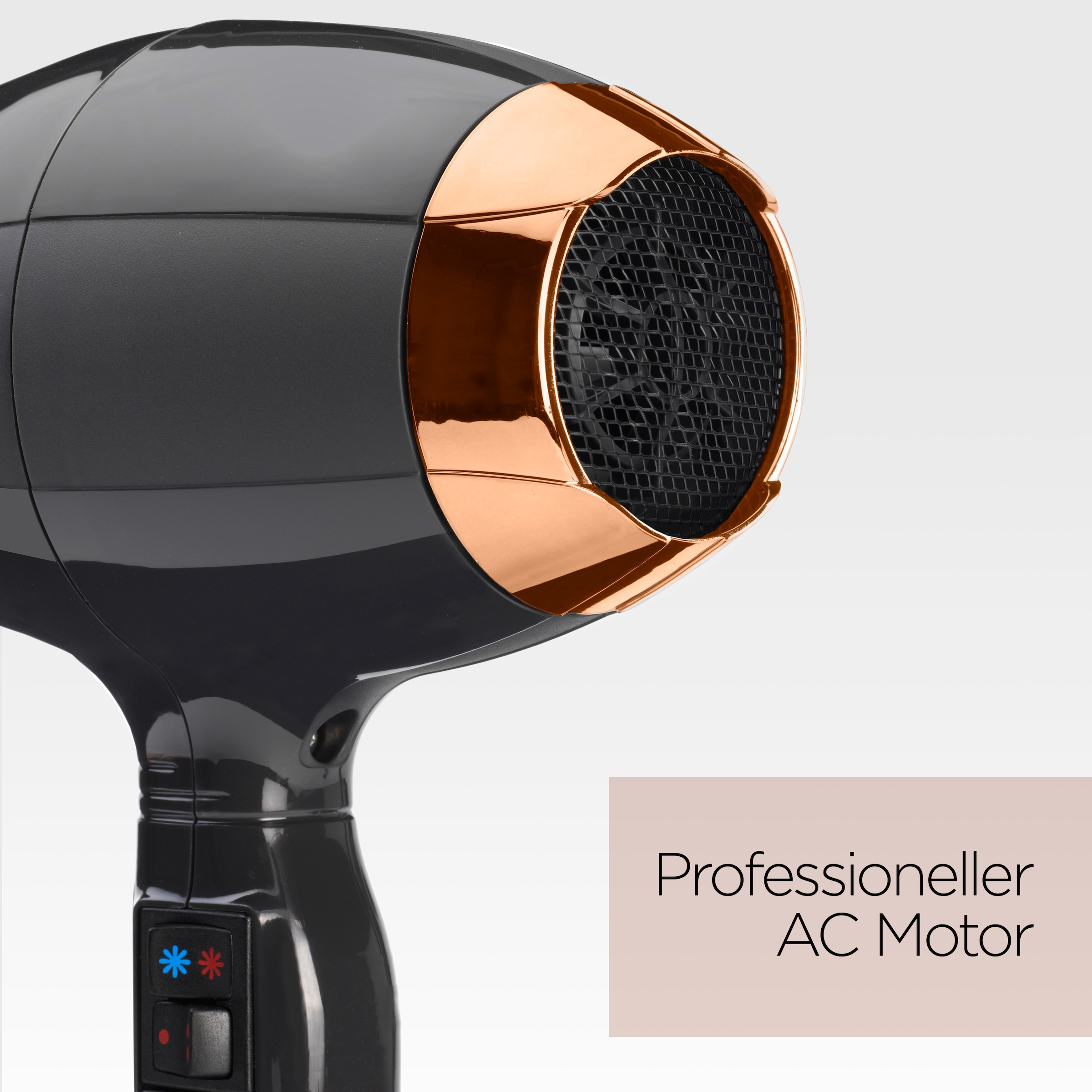 BaByliss Ionic-Haartrockner »BaByliss Italian Air Pro Haartrockner mit Ionen-Technologie, 6719DE« 2.200 W 3 Aufsätze Anti-Frizz, Föhn mit 2 Zentrierdüsen und Diffusor, AC-Motor, 2200 W
