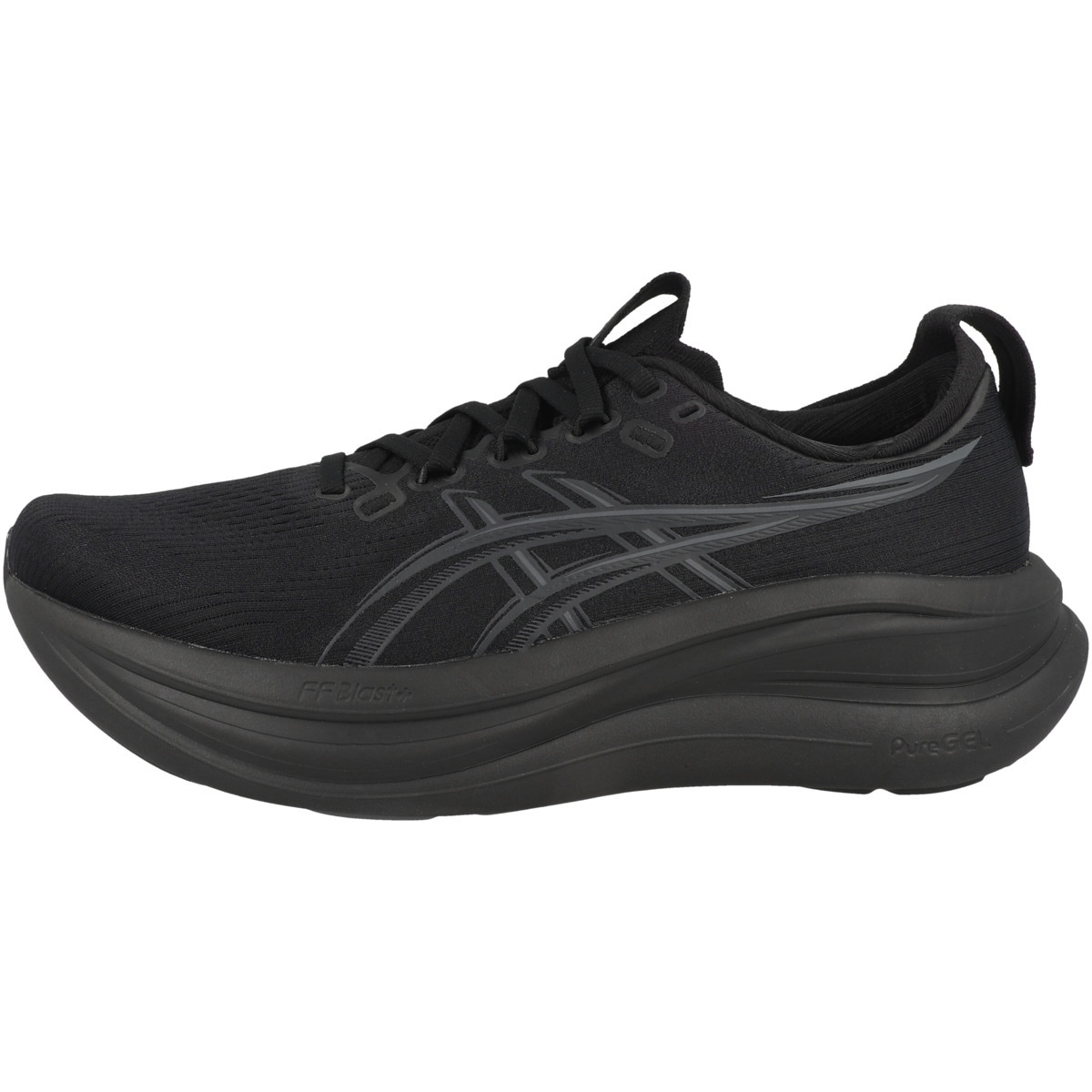 "Laufschuh ASICS ""Asics Gel-Nimbus 28 Laufschuhe Herren Schuhe"", Herren, Gr. 42, schwarz, Textil, Schuhe Laufschuh, Verstärkte Ferse"
