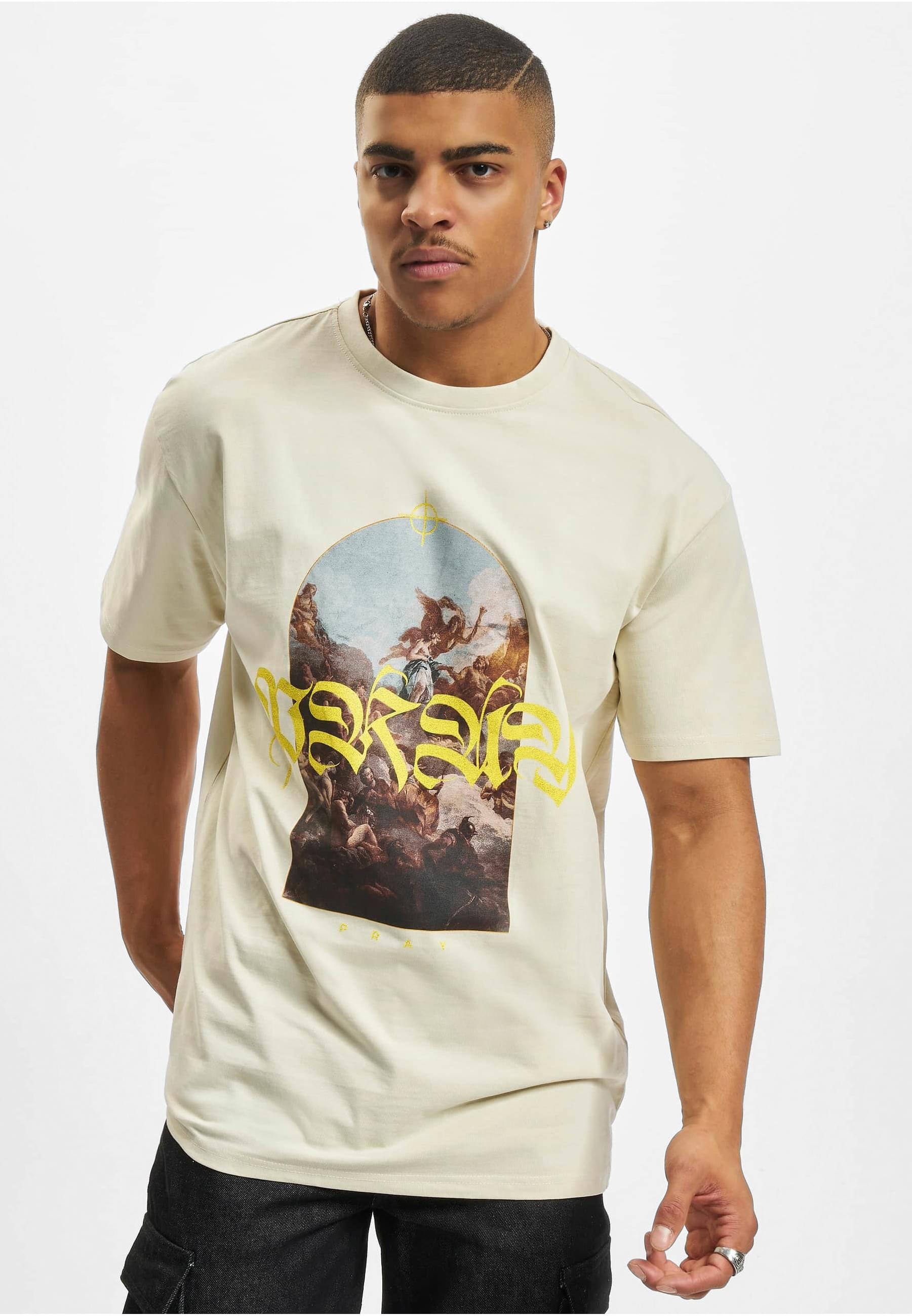 MisterTee Kurzarmshirt »MisterTee Unisex Pray Painting Oversize Tee«, (1 tlg.)