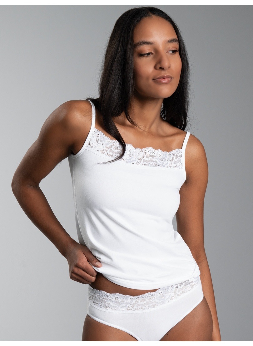 Trigema Unterhemd "TRIGEMA Spaghettiträger Unterhemd mit Spitze" 1 Stk. günstig online kaufen