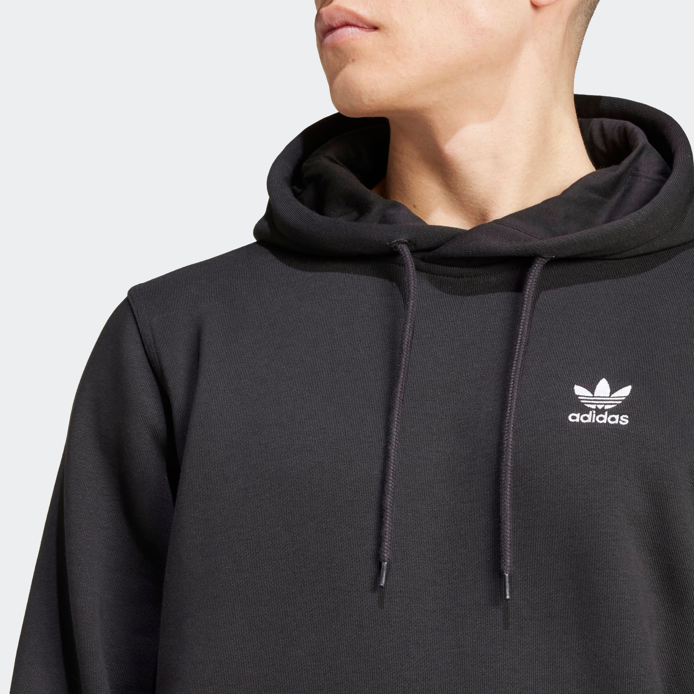 Adidas Originals Sweat à Capuche Trefoil Essentials Black / Black L Homme 3