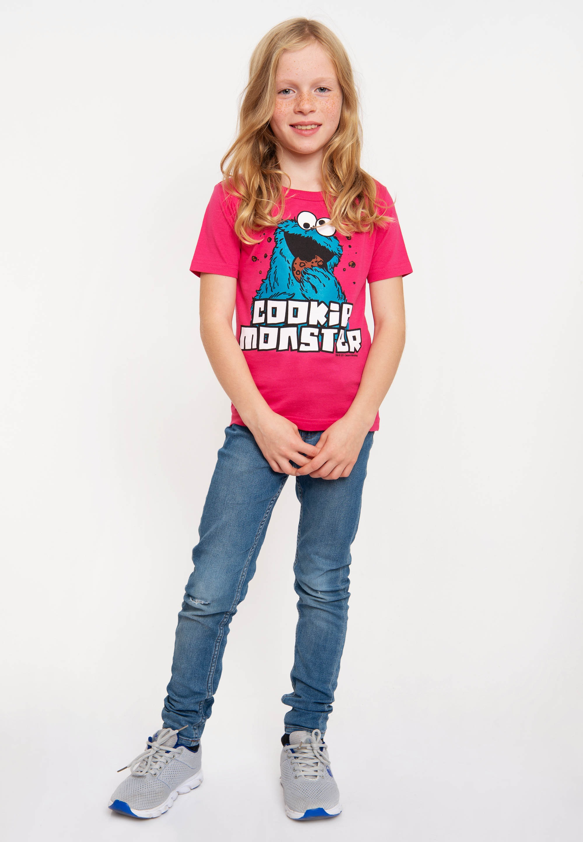 LOGOSHIRT T-Shirt mit BAUR coolem | Frontprint Krümelmonster«, »Sesamstraße - bestellen