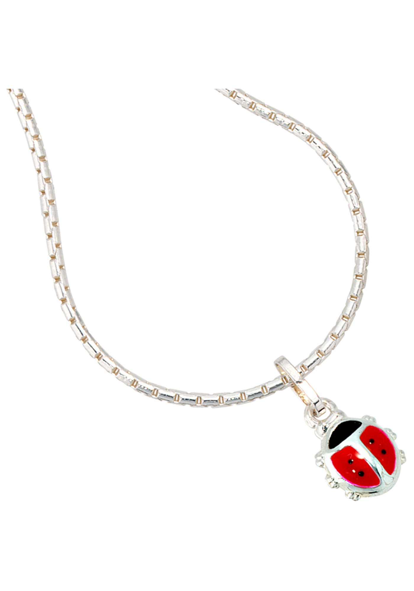 JOBO Kettenanhänger »Anhänger Marienkäfer 10 mm«  925 Silber rhodiniert