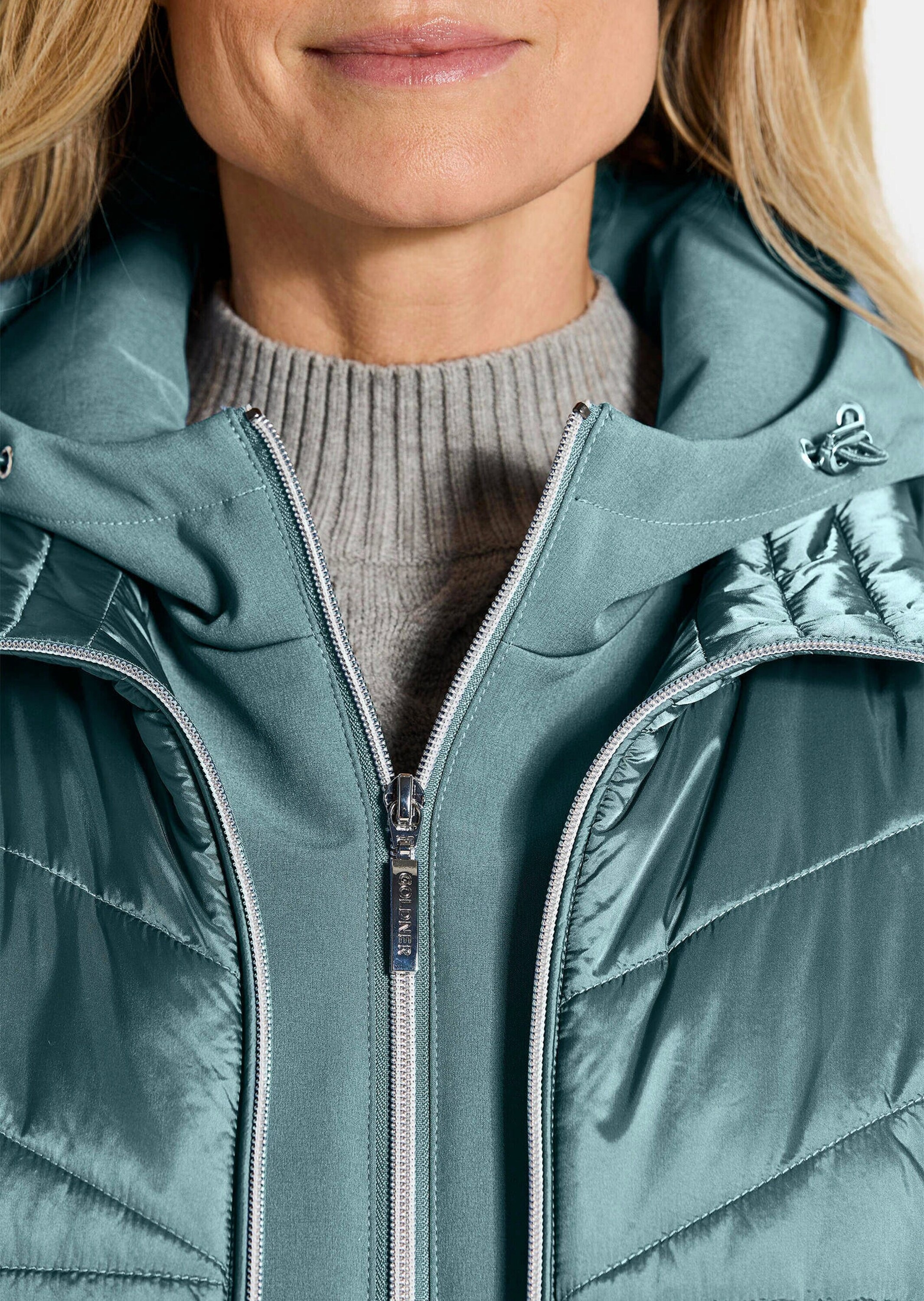 GOLDNER Kurzjacke »Steppjacke mit Ärmeln aus Softshell«