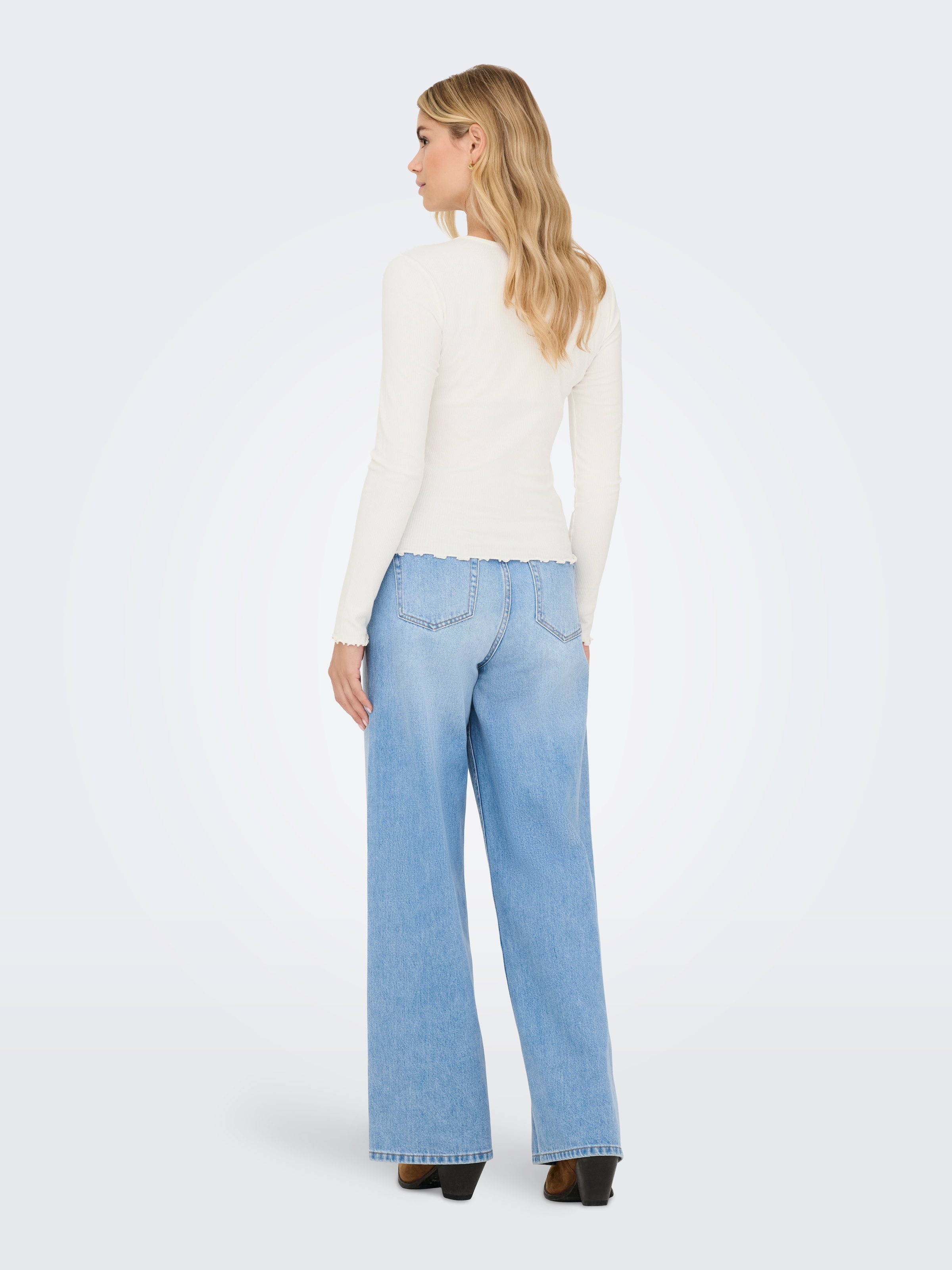 ONLY Langarmshirt »ONLINA L/S O-NECK TOP JRS«