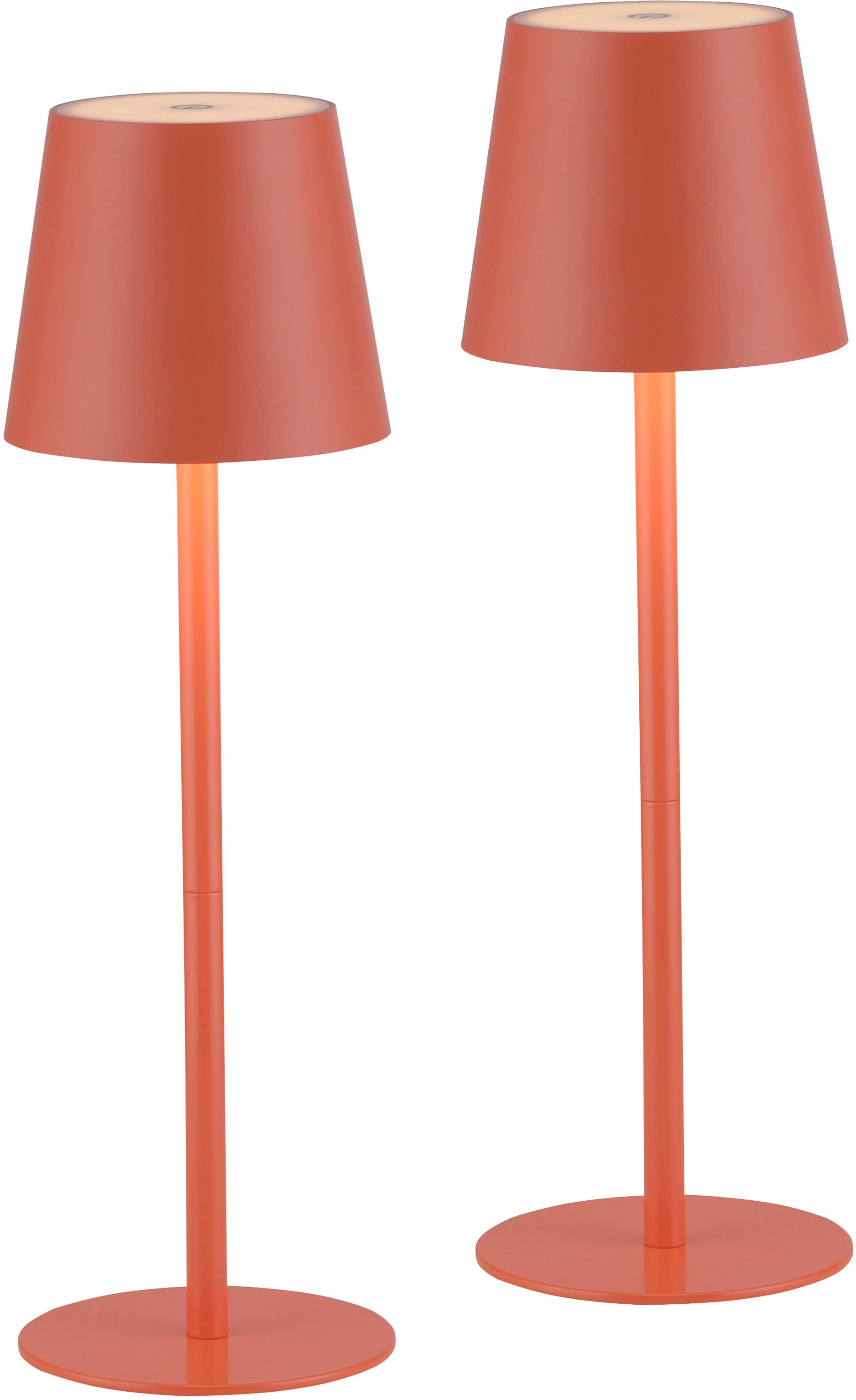JUST LIGHT LED Tischleuchte »EURIA, 2er Set« LED-Board 2 Stk. Warmweiß LED Akku Tischlampe