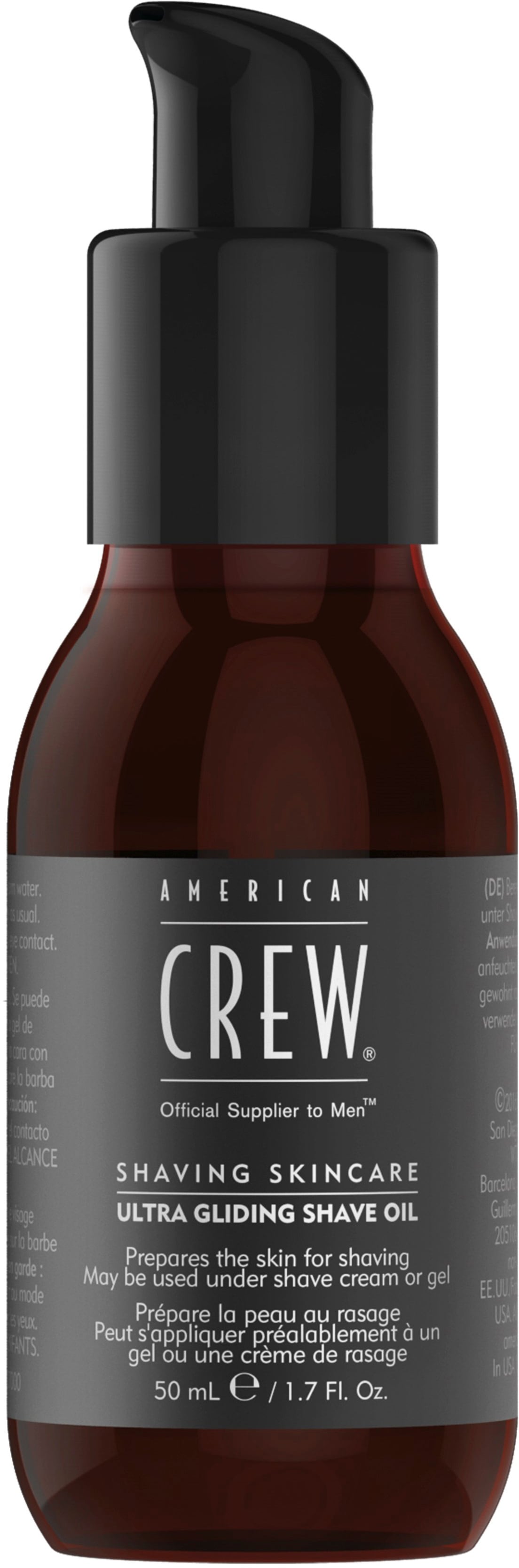 AMERICAN CREW Kinder Bartöl "Ultra Gliding Shave Oil 50 ml", 50ml, grau, Bartpflegemittel, mit botanischen Zutaten und ätherischen Ölen