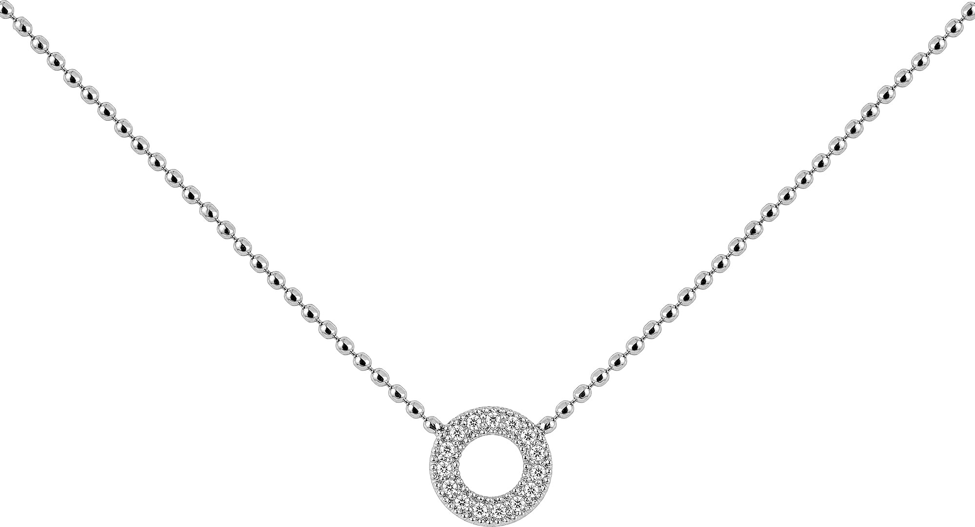 Jacques Lemans Kette mit Anhänger »Kreis rund« mit Zirkonia (synth.)
