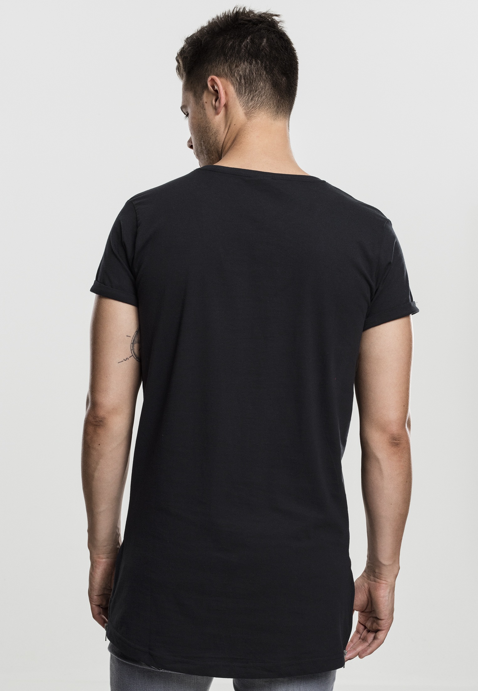 Black Friday URBAN CLASSICS T-Shirt »Herren Long Shaped Side Zip Tee«, (1  tlg.) | BAUR