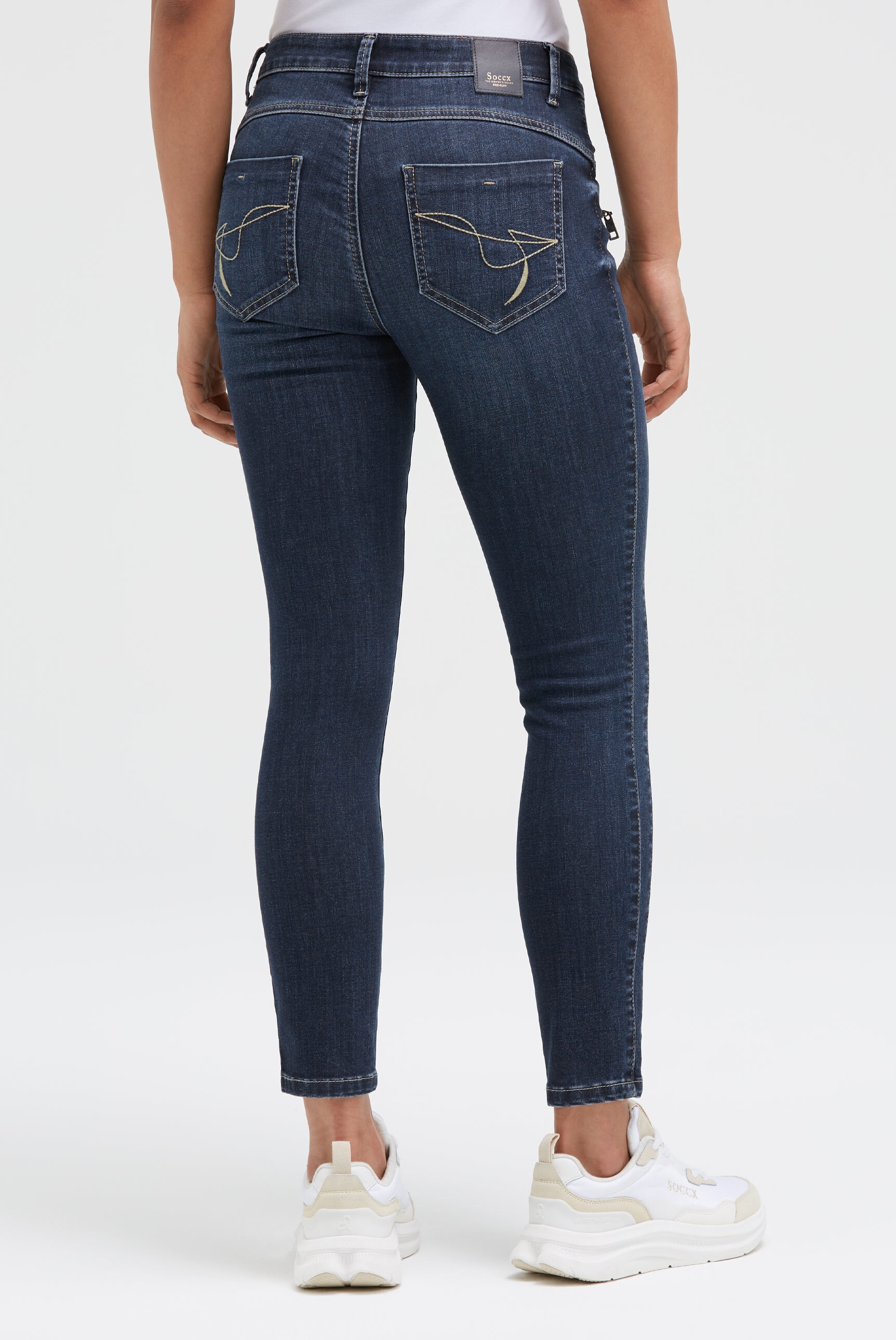 SOCCX Slim-fit-Jeans mit normaler Leibhöhe