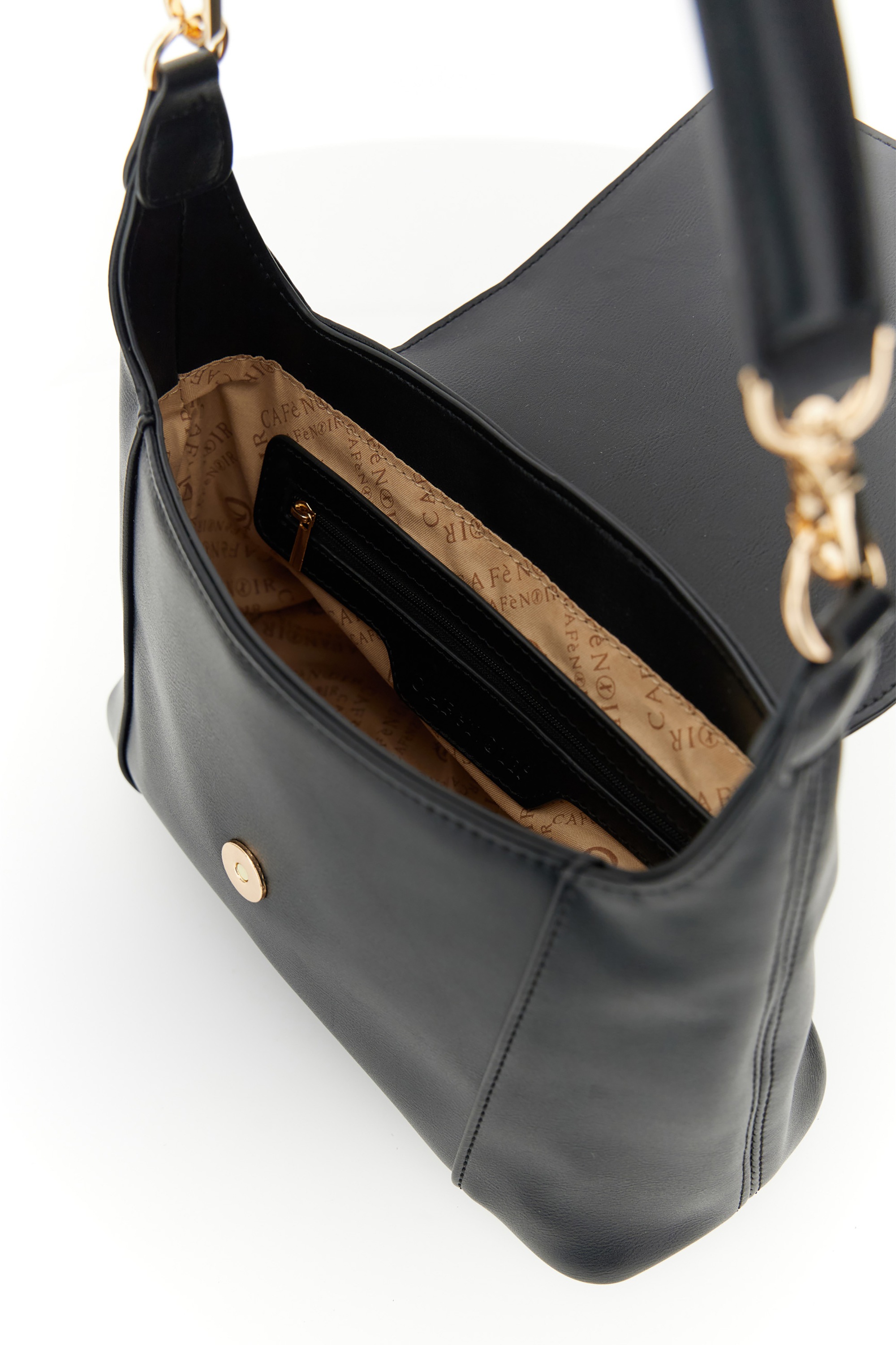 CAFèNoir Schultertasche »SMALL HOBO BAG WITH FLAP C3MC1107 Damen« Schultertasche Damen, Abendtasche, Handtasche, Fashion, Lifestyle