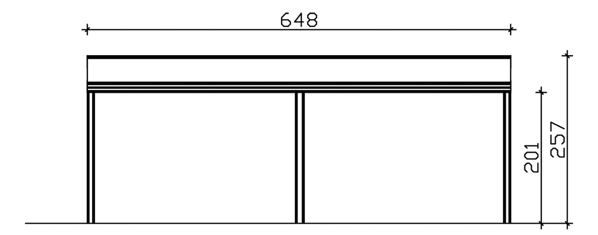 Skanholz Terrassendach »Garda«, BxT: 648x307