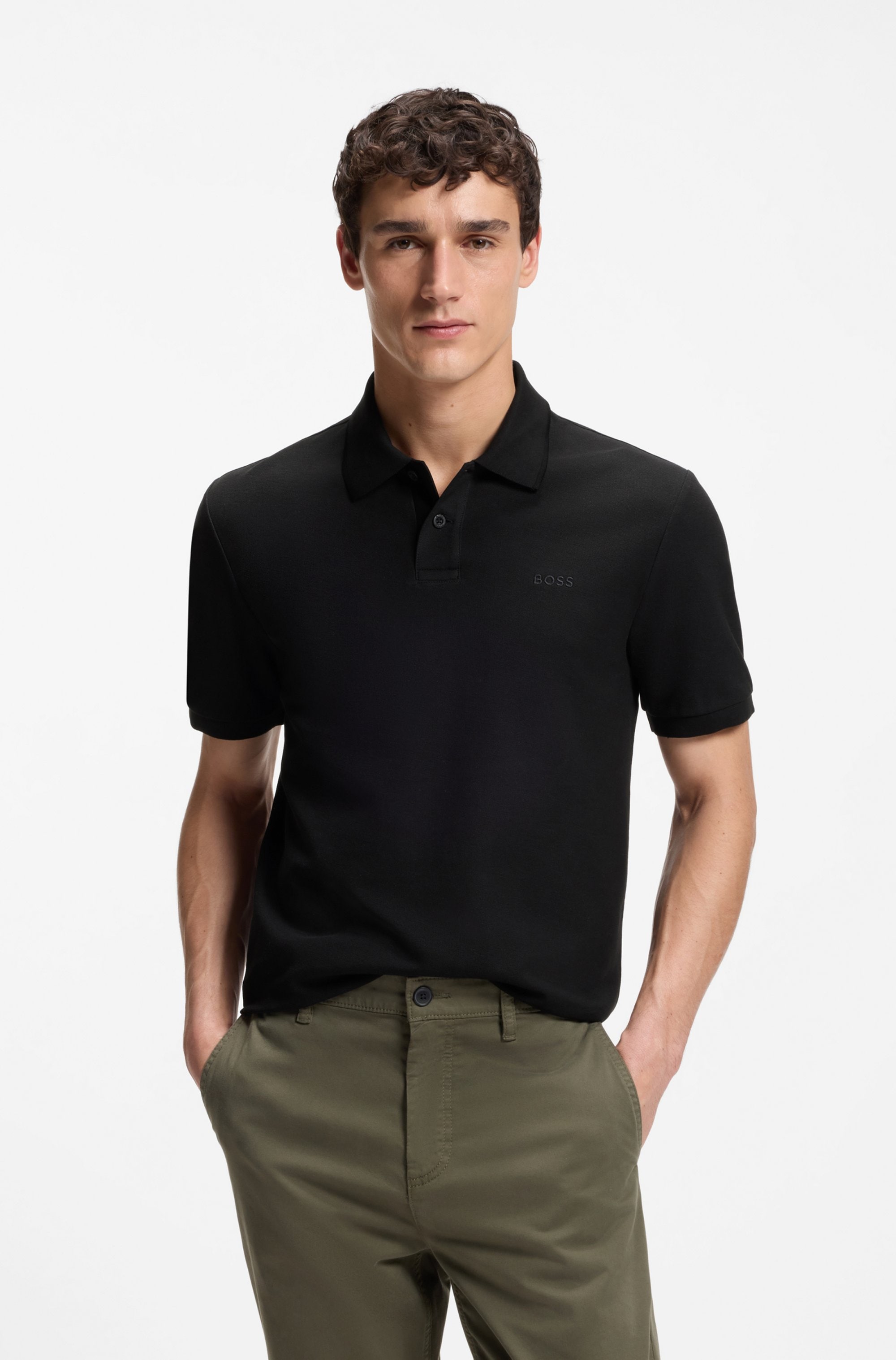 BOSS ORANGE Poloshirt "Phoenix Regular Fit" reine Baumwolle, Logostickerei