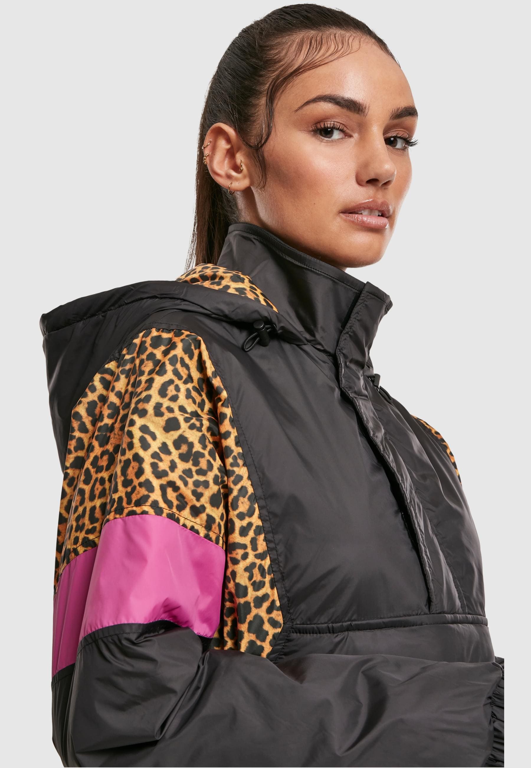 URBAN CLASSICS Allwetterjacke »Urban Classics Damen Ladies AOP Mixed Pull Over Jacket«, (1 St.), mit Kapuze