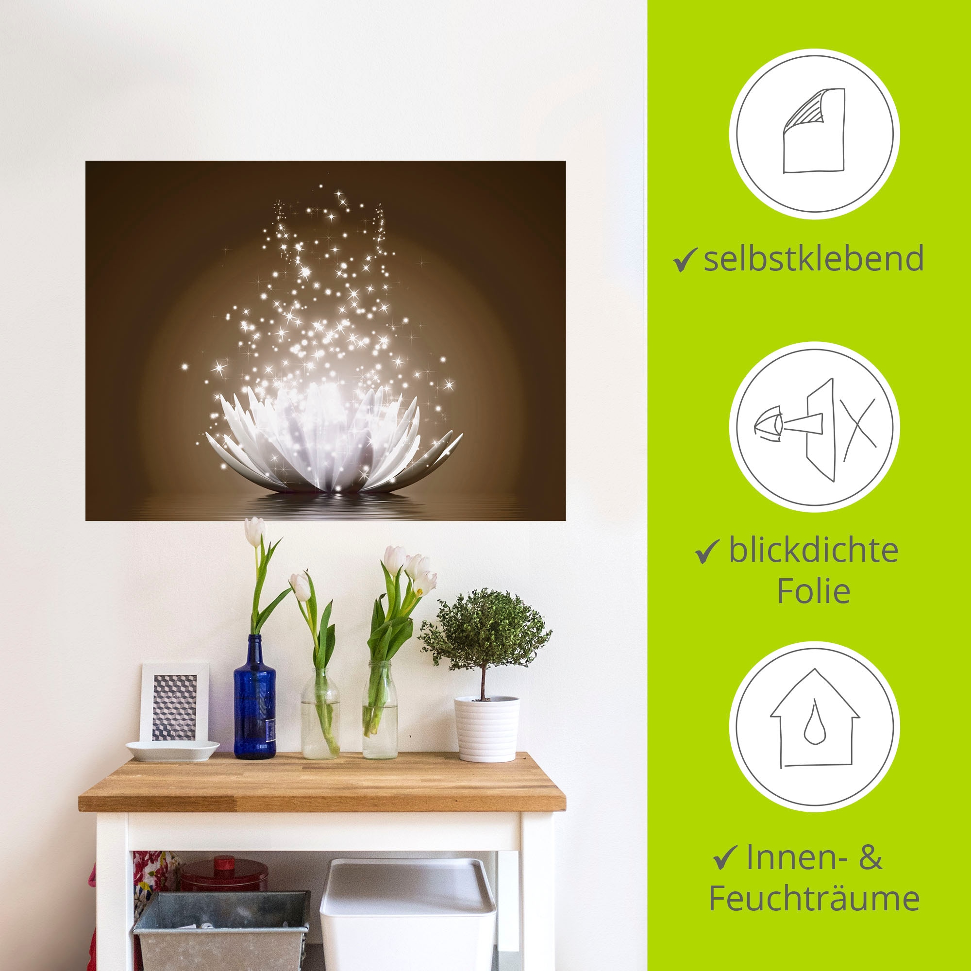 Artland Wandbild »Magie der Lotus-Blume«, Blumen, (1 St.), als Leinwandbild, Poster, Wandaufkleber in verschied. Größen