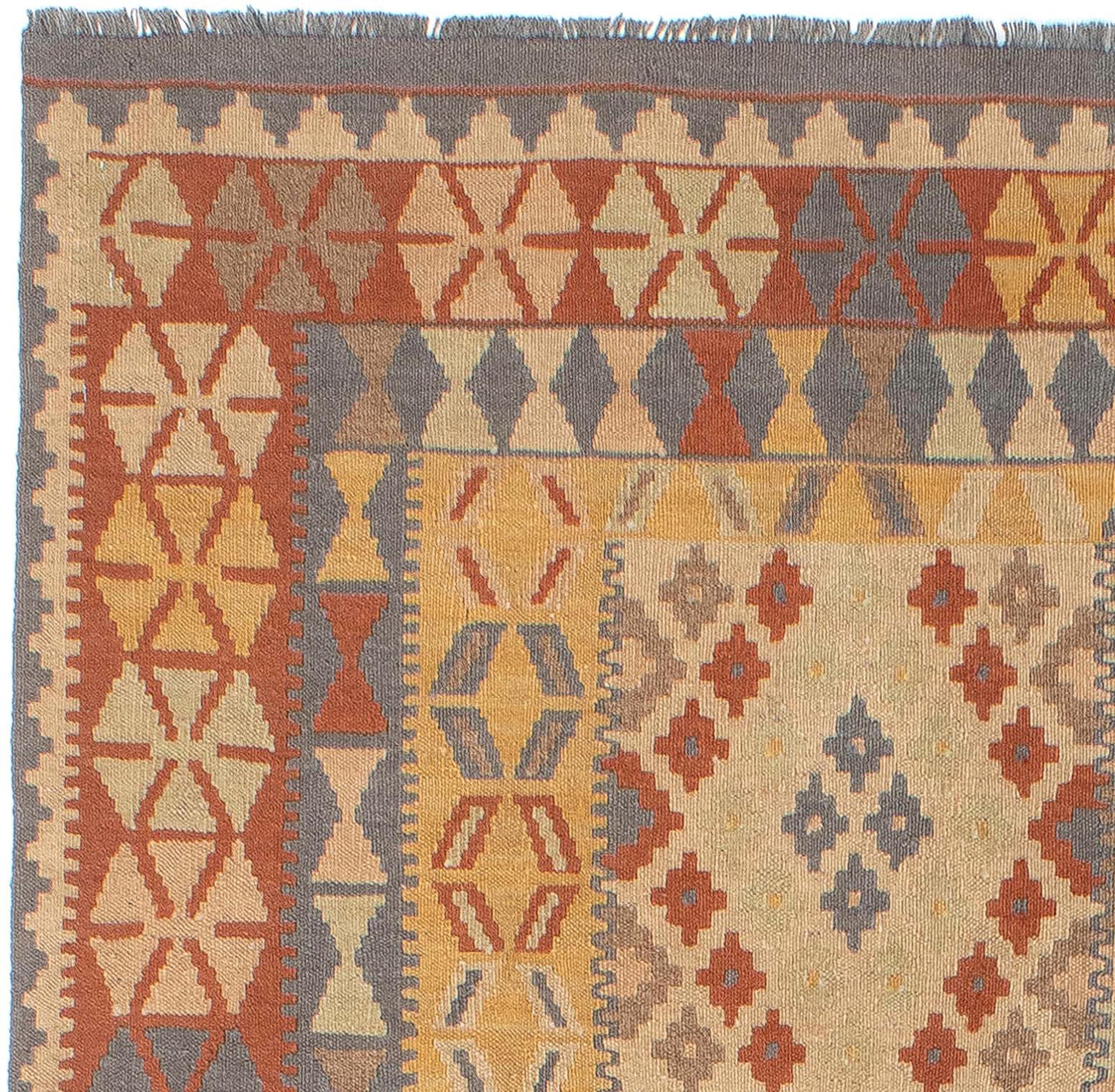 morgenland Wollteppich »Kelim - Oriental - 205 x 152 cm - mehrfarbig«, rechteckig, Wohnzimmer, Einzelstück