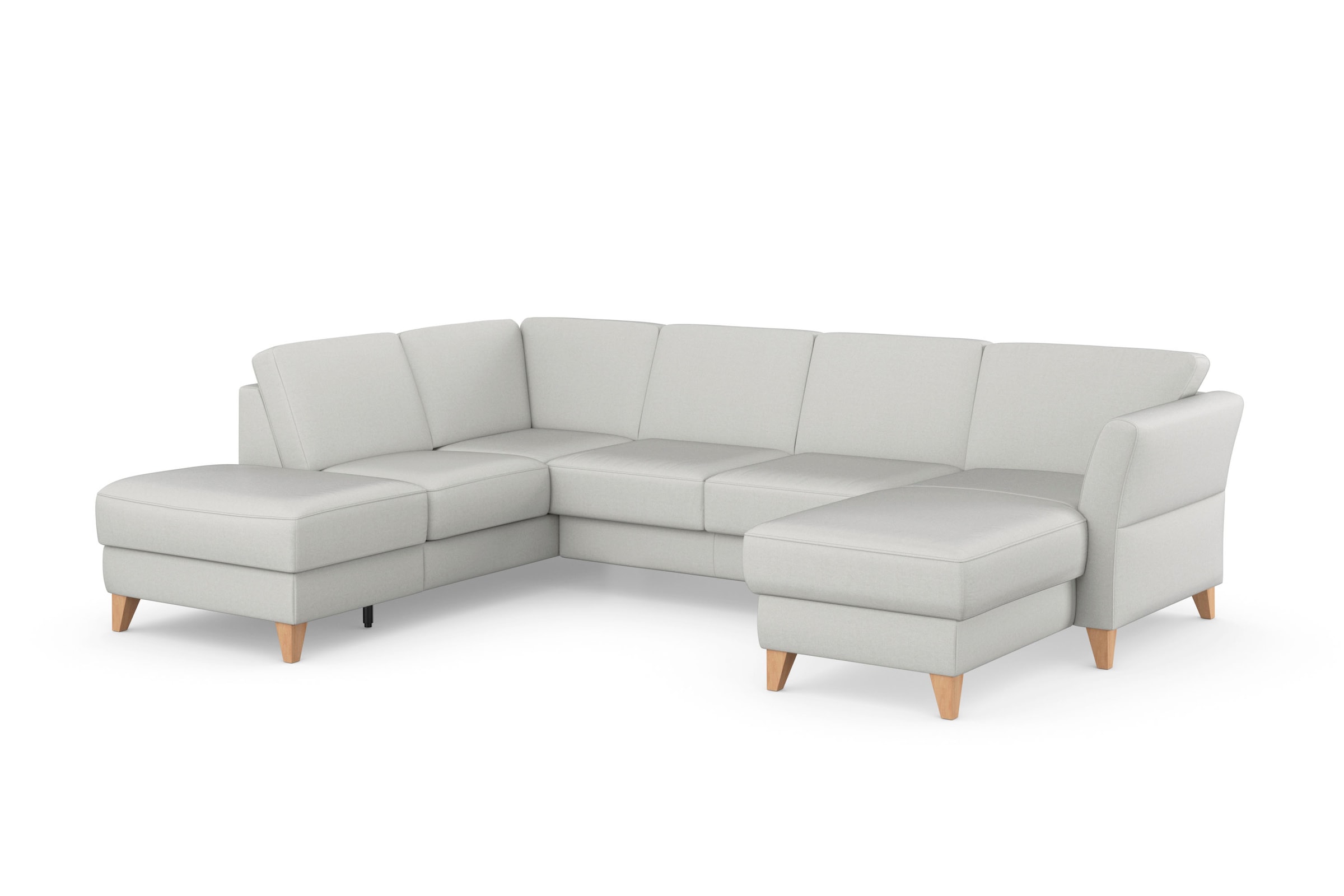 sit&more Wohnlandschaft »Visby U-Form«, wahlweise mit Bettfunktion und Stauraum, frei im Raum stellbar